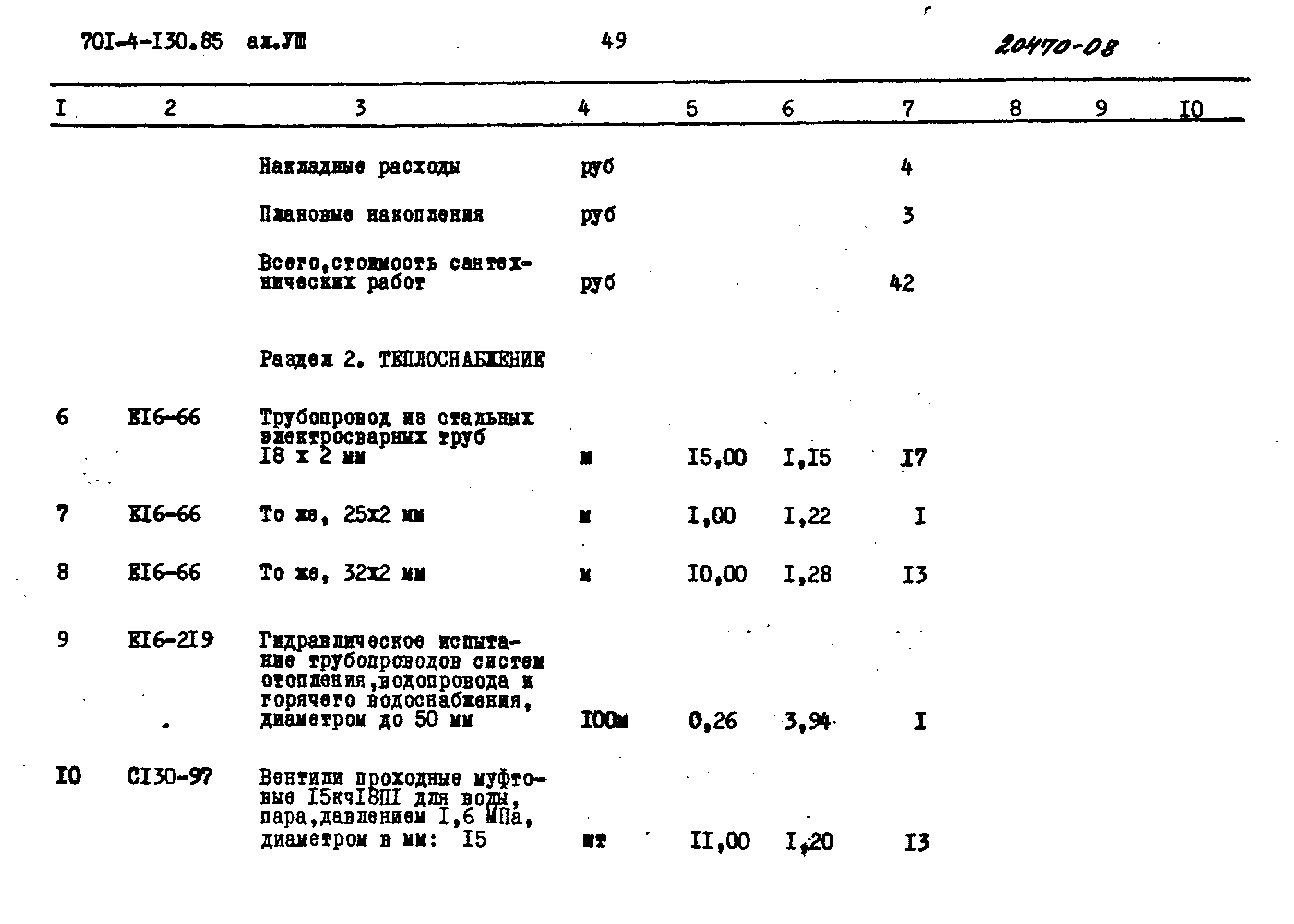 Типовой проект 701-4-130.85