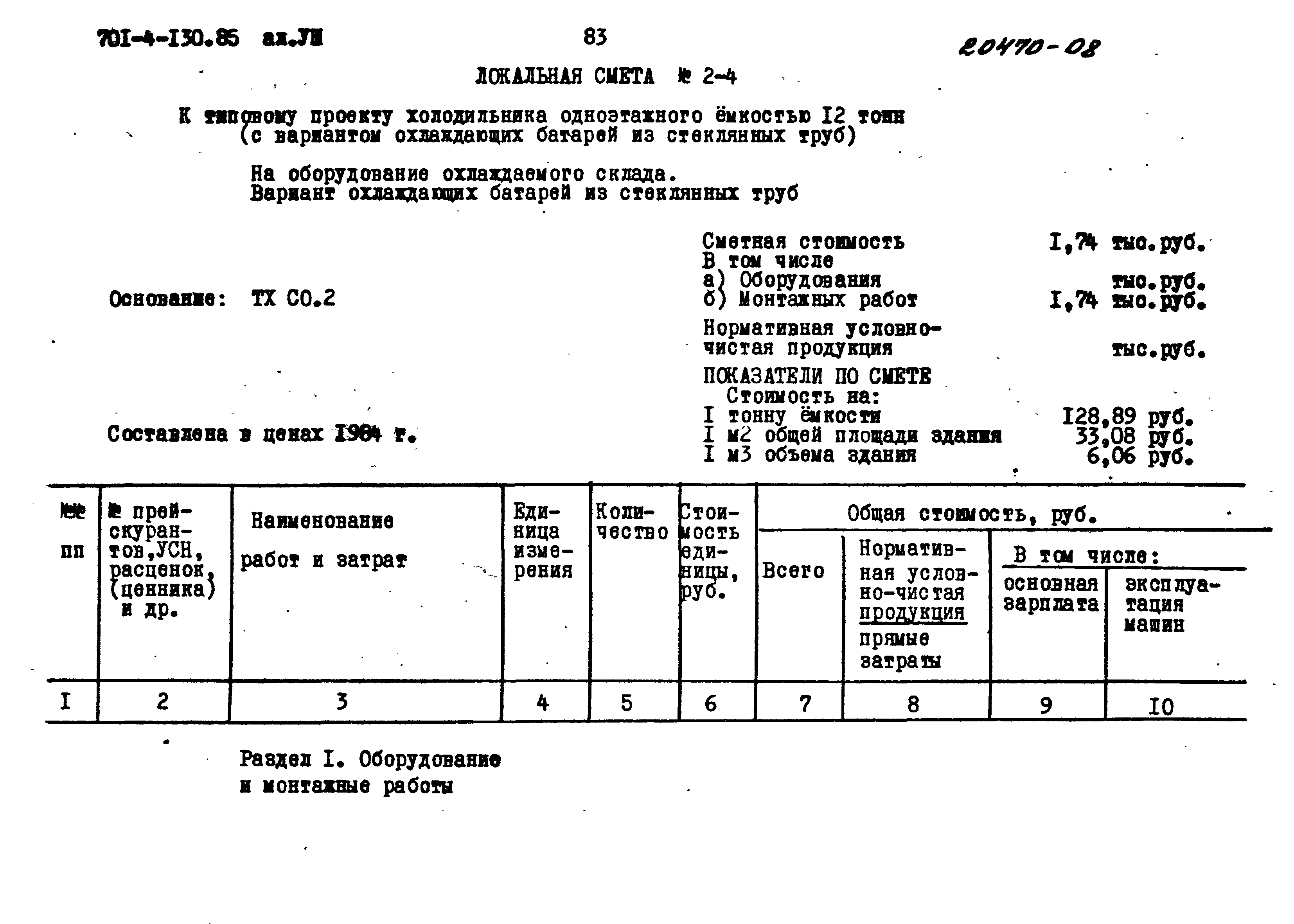 Типовой проект 701-4-130.85