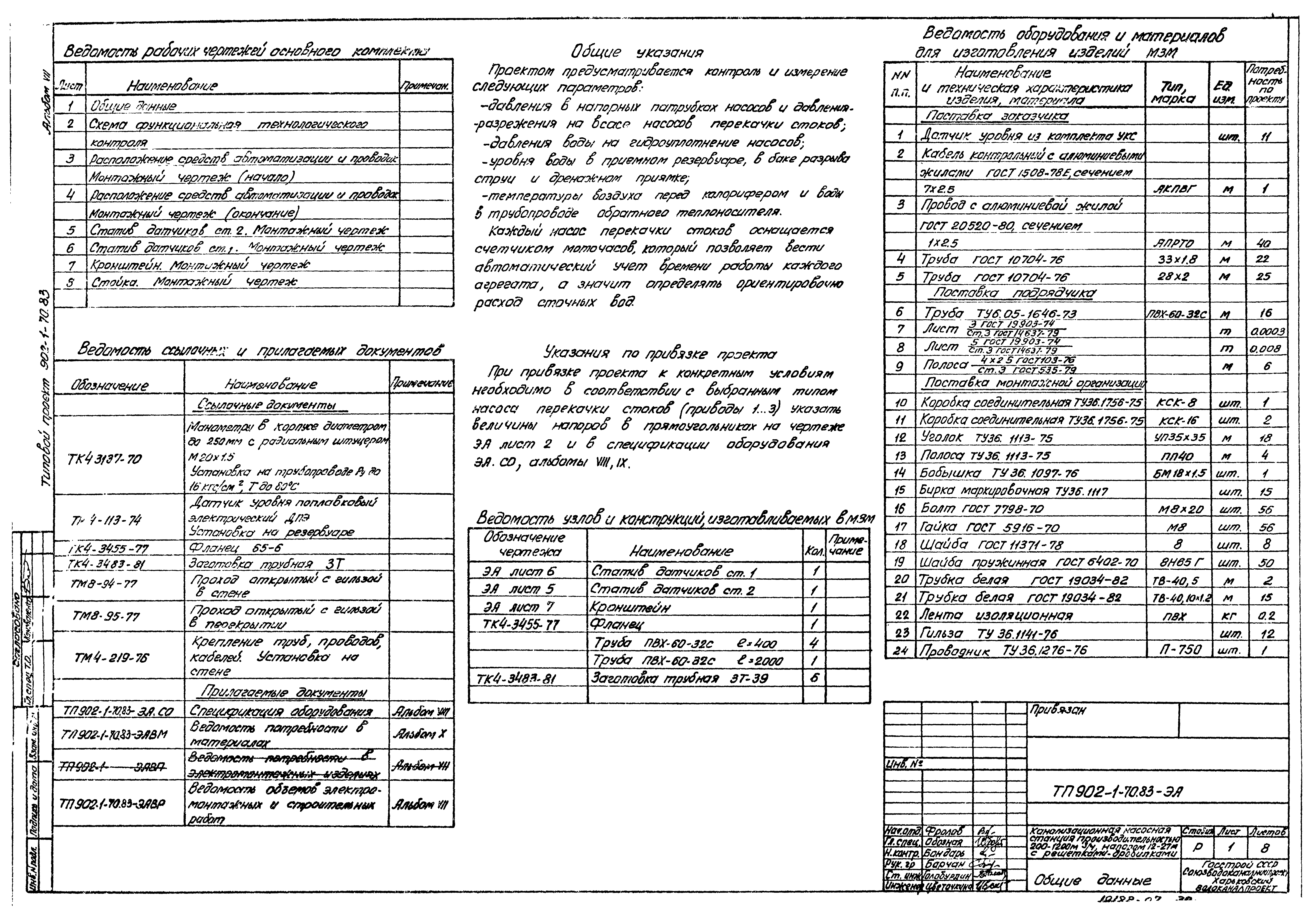 Типовой проект 902-1-70.83