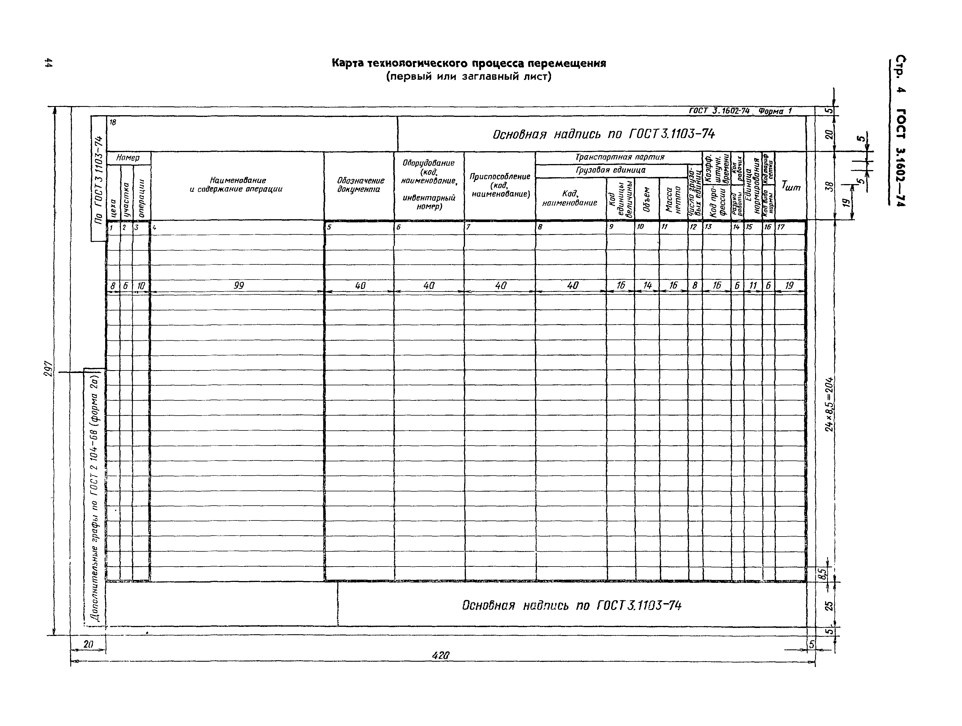 ГОСТ 3.1602-74