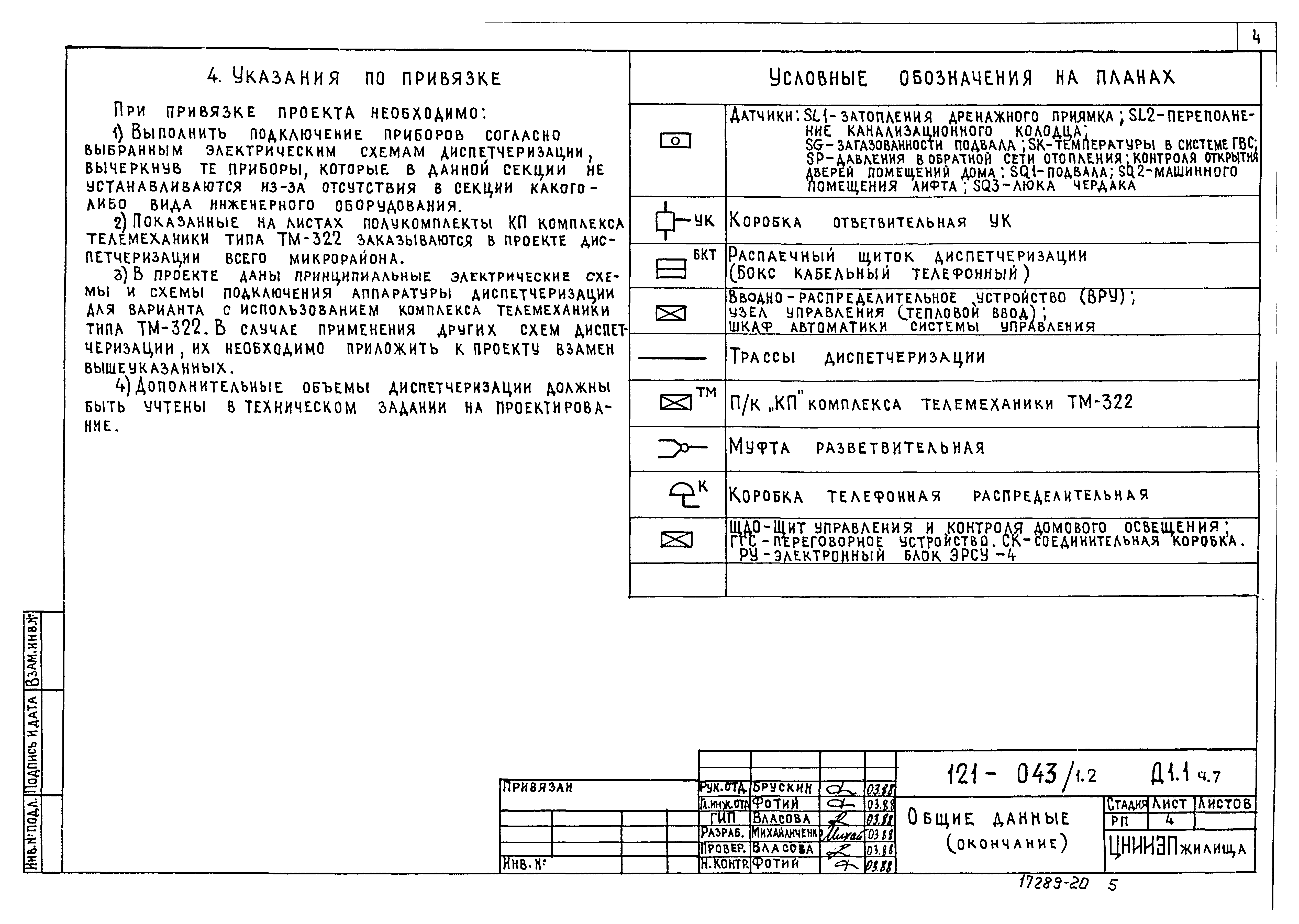 Типовой проект 121-043/1.2