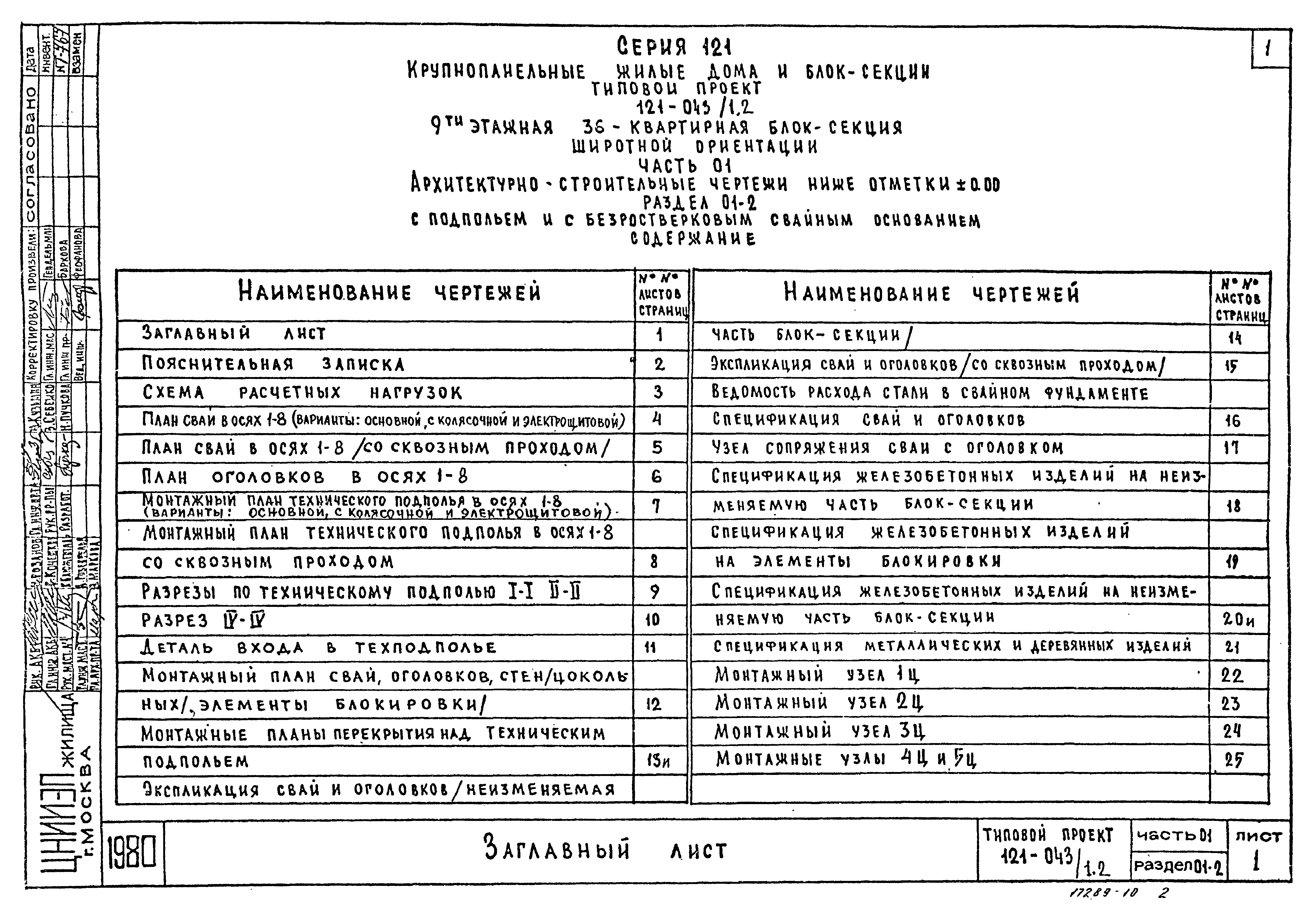 Типовой проект 121-043/1.2