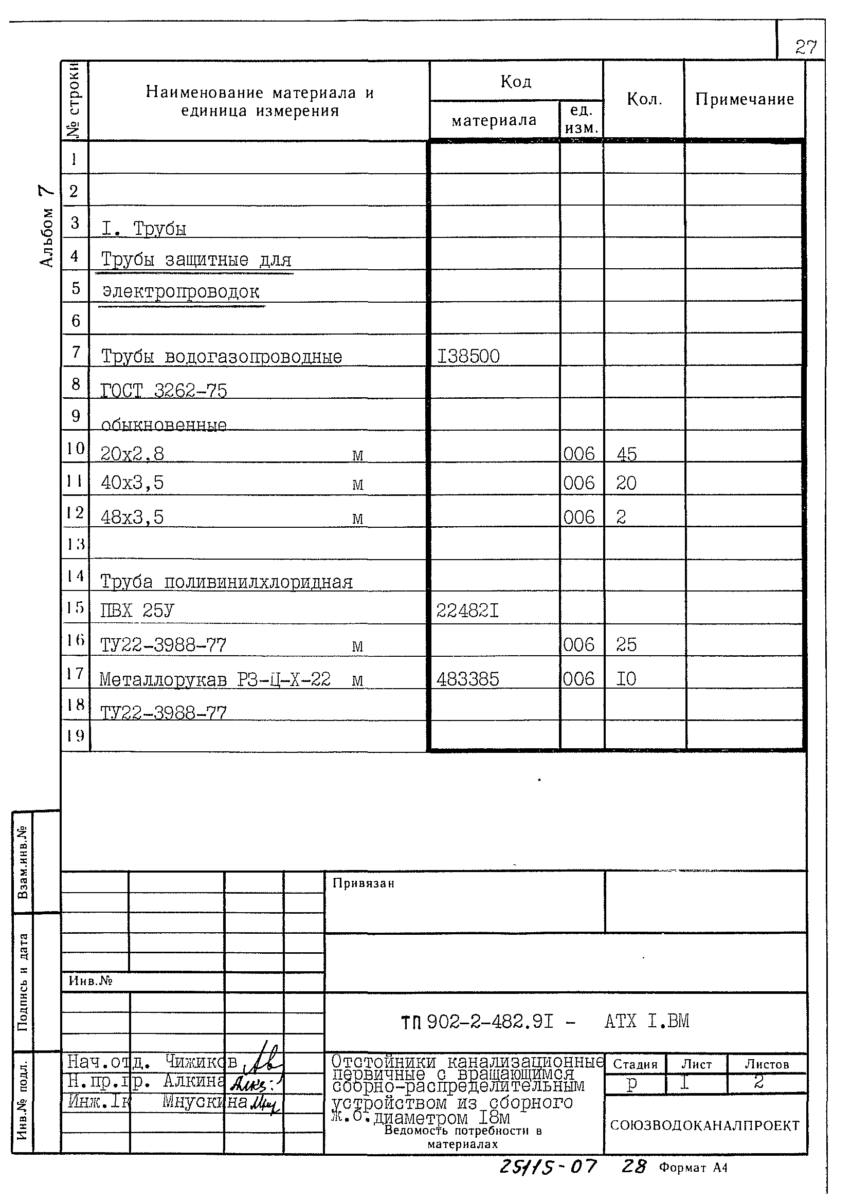Типовой проект 902-2-482.91