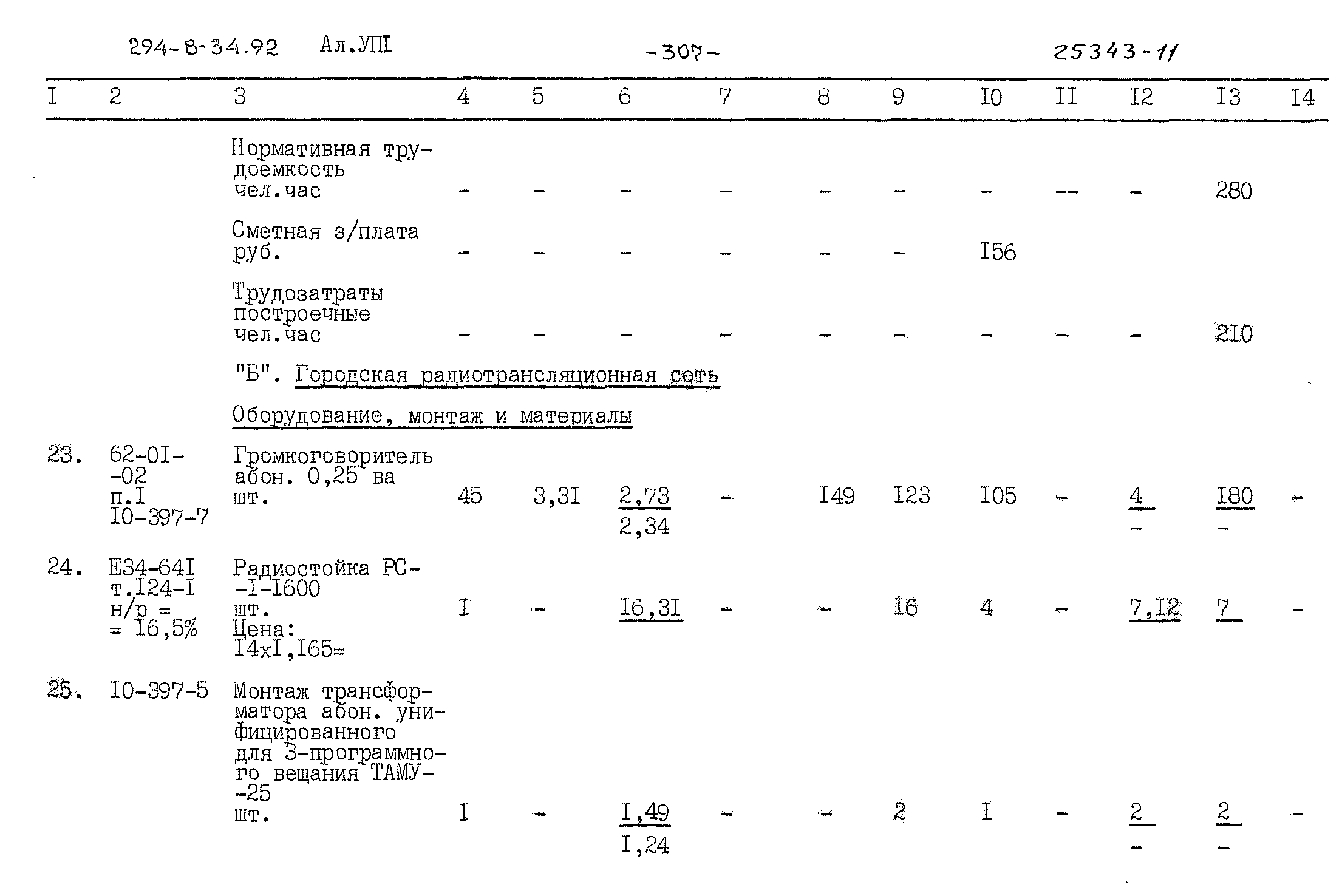 Типовой проект 294-8-34.92