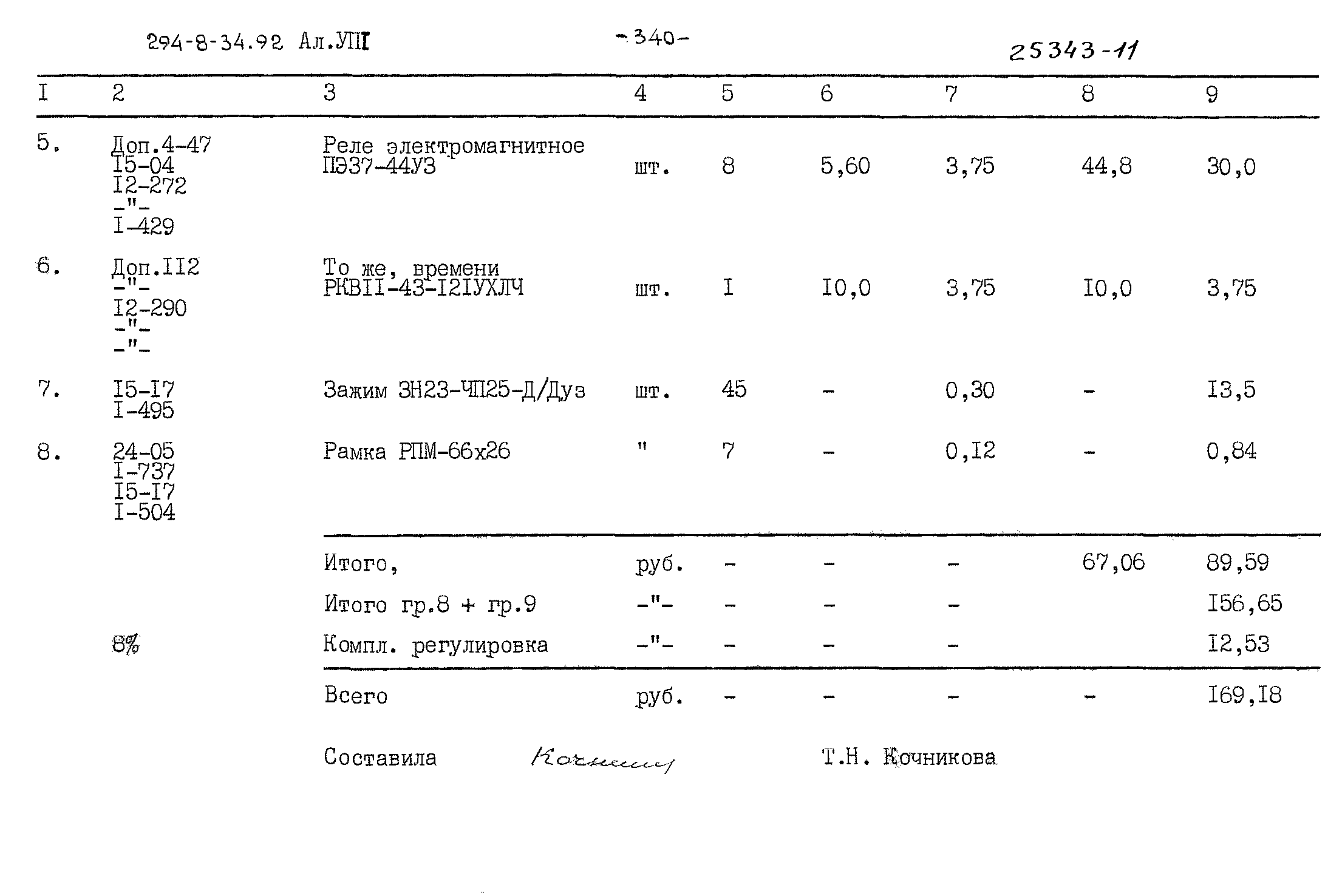 Типовой проект 294-8-34.92