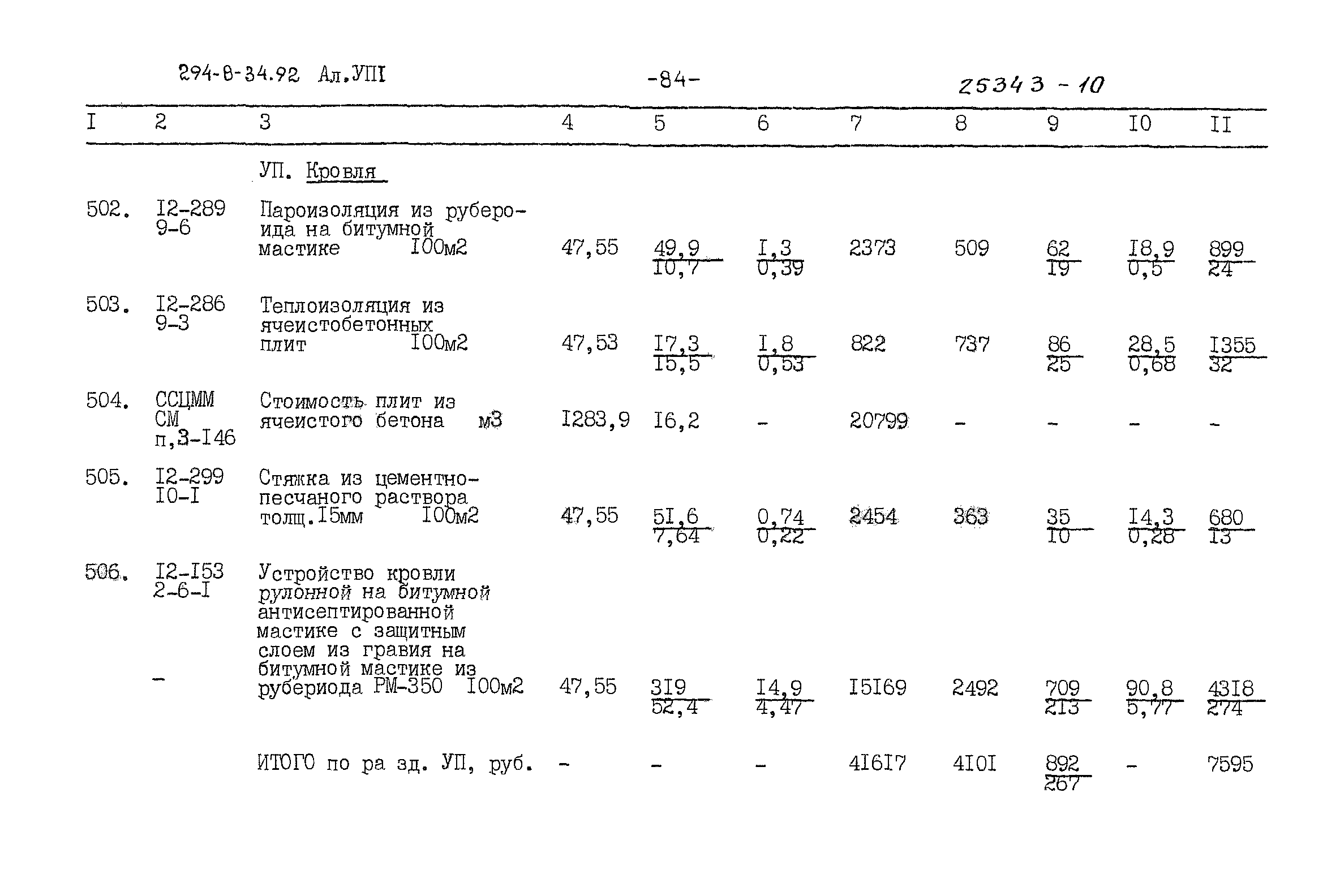 Типовой проект 294-8-34.92