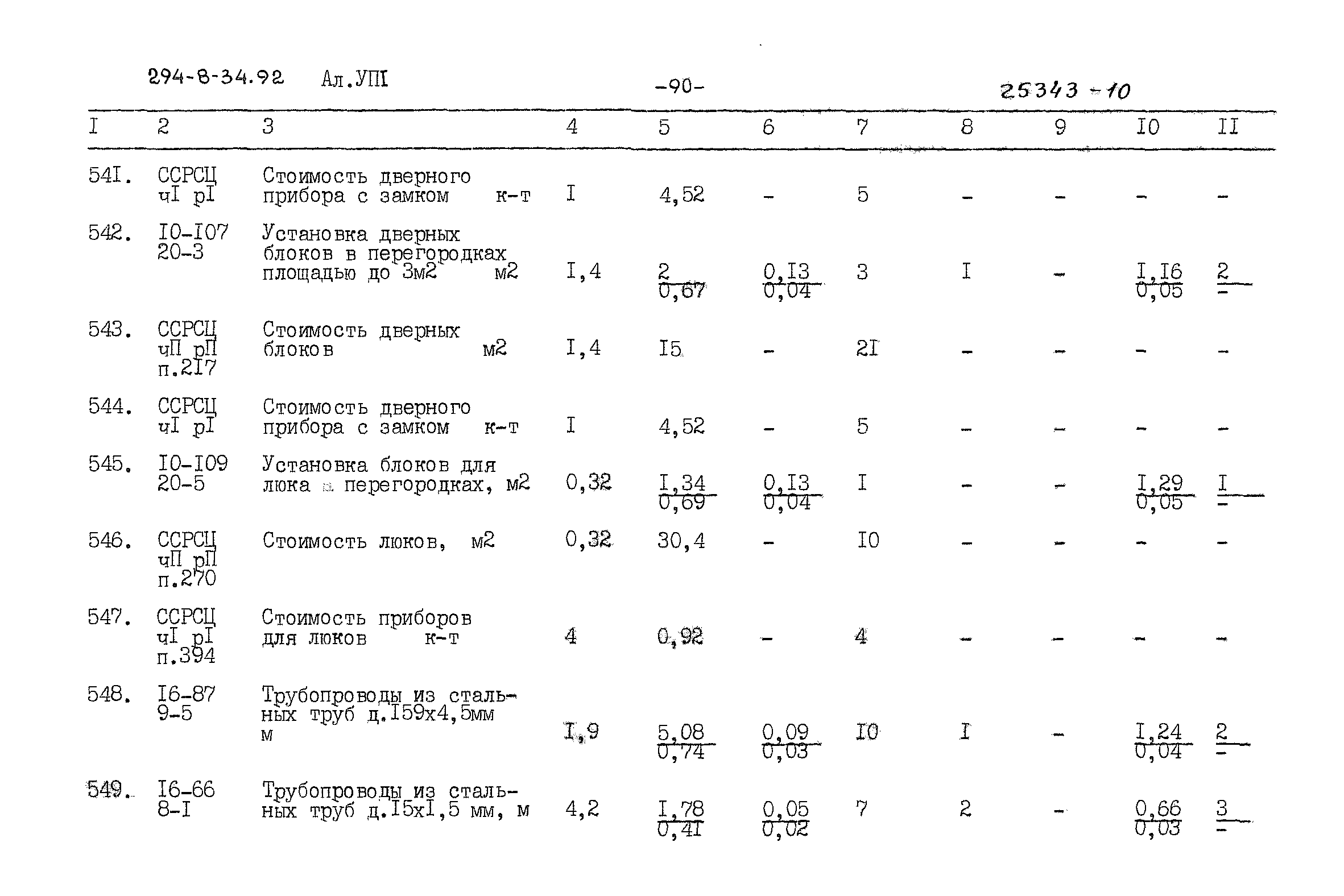 Типовой проект 294-8-34.92