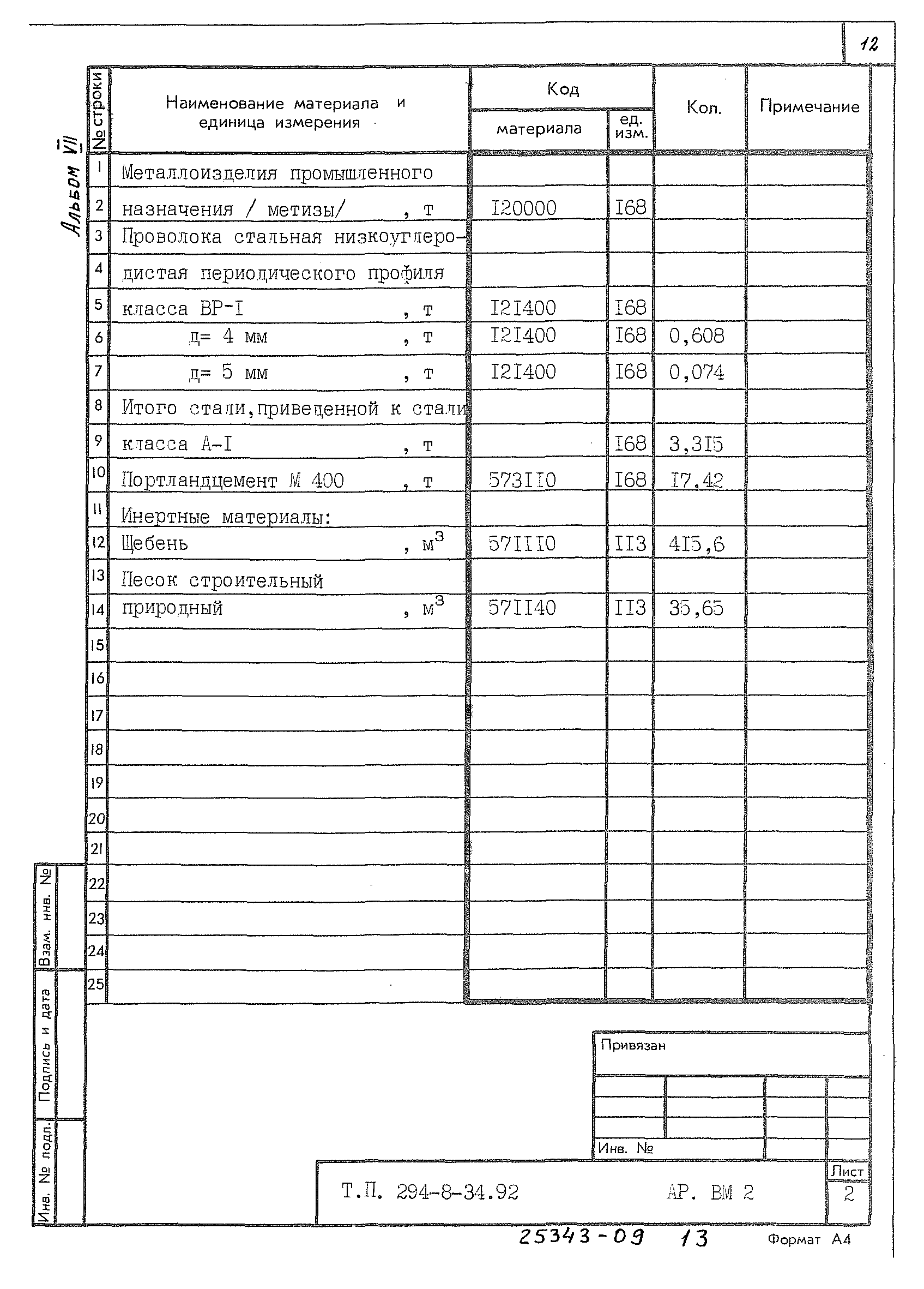 Типовой проект 294-8-34.92