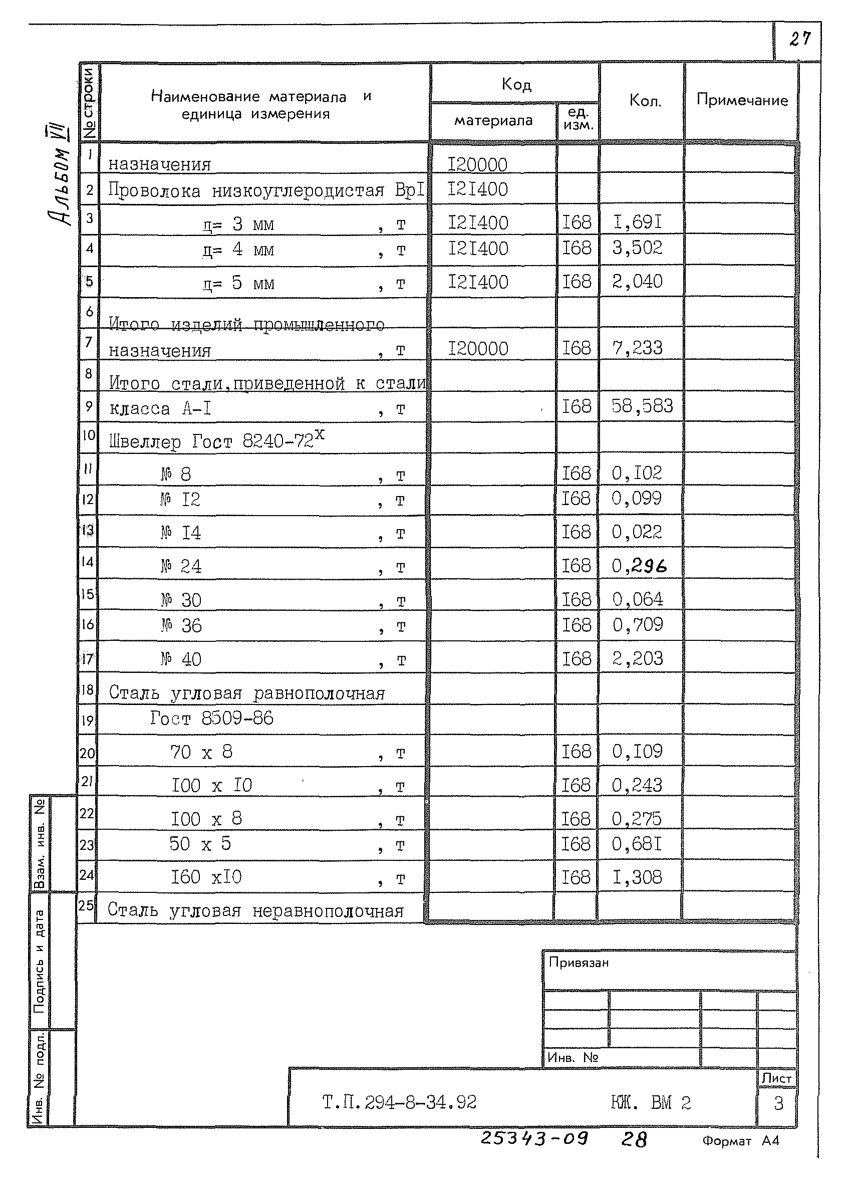 Типовой проект 294-8-34.92