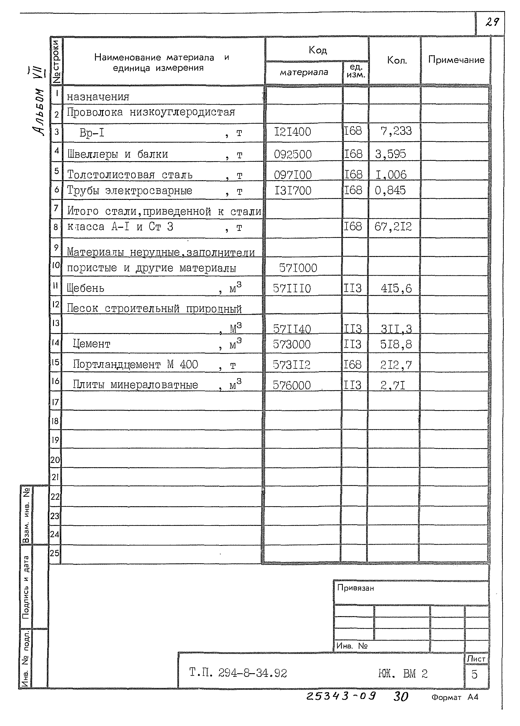 Типовой проект 294-8-34.92