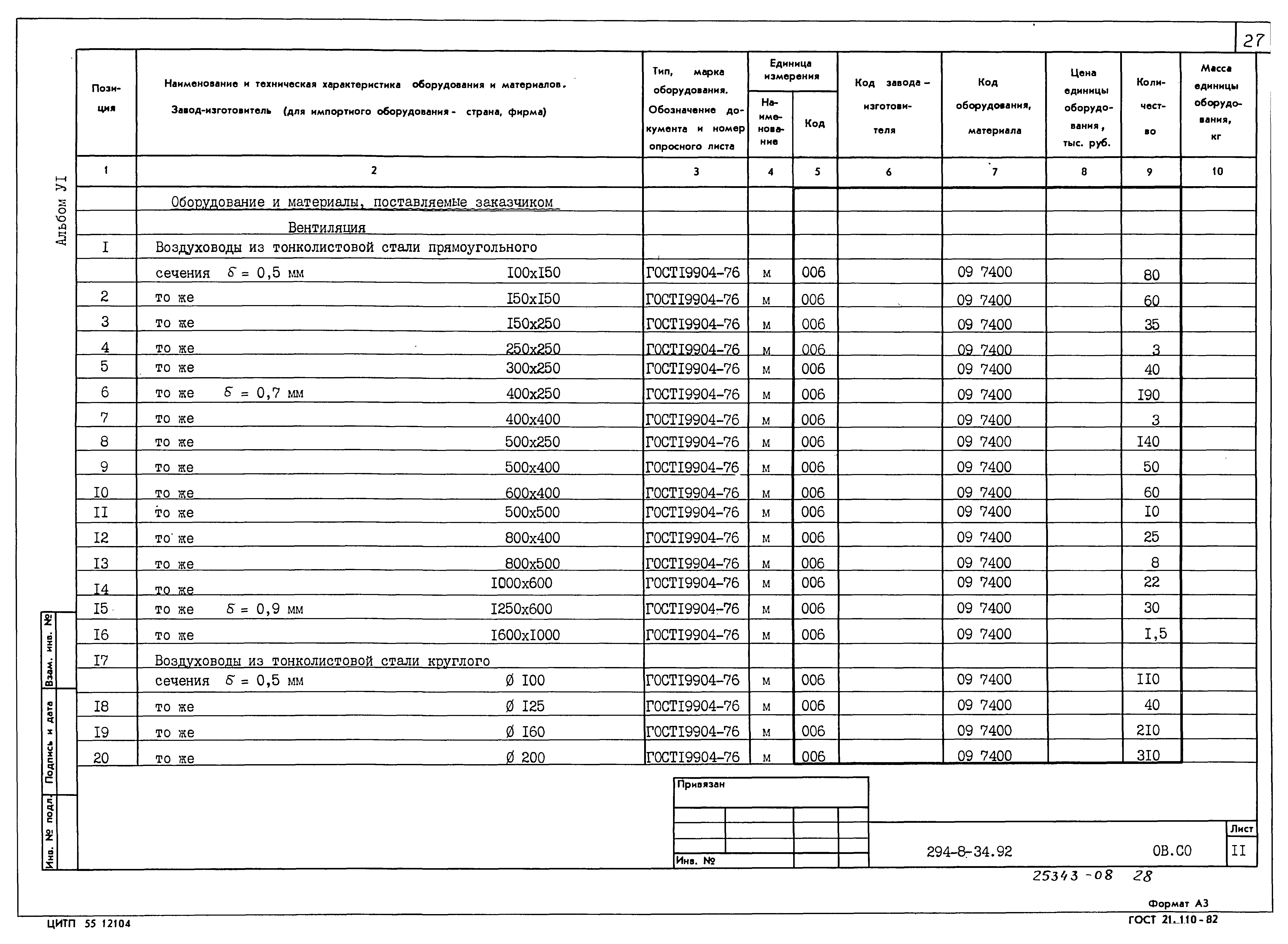 Типовой проект 294-8-34.92