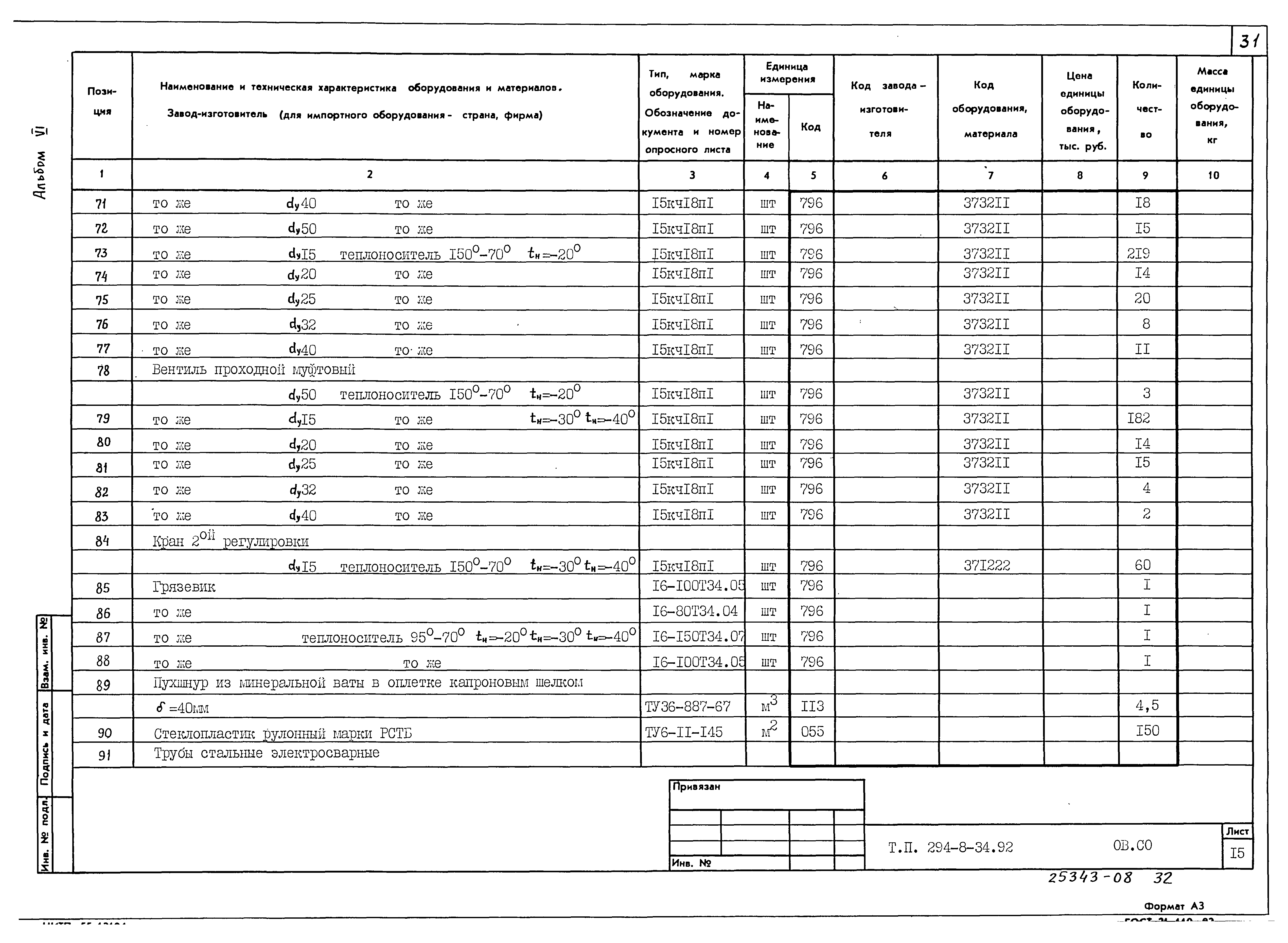 Типовой проект 294-8-34.92