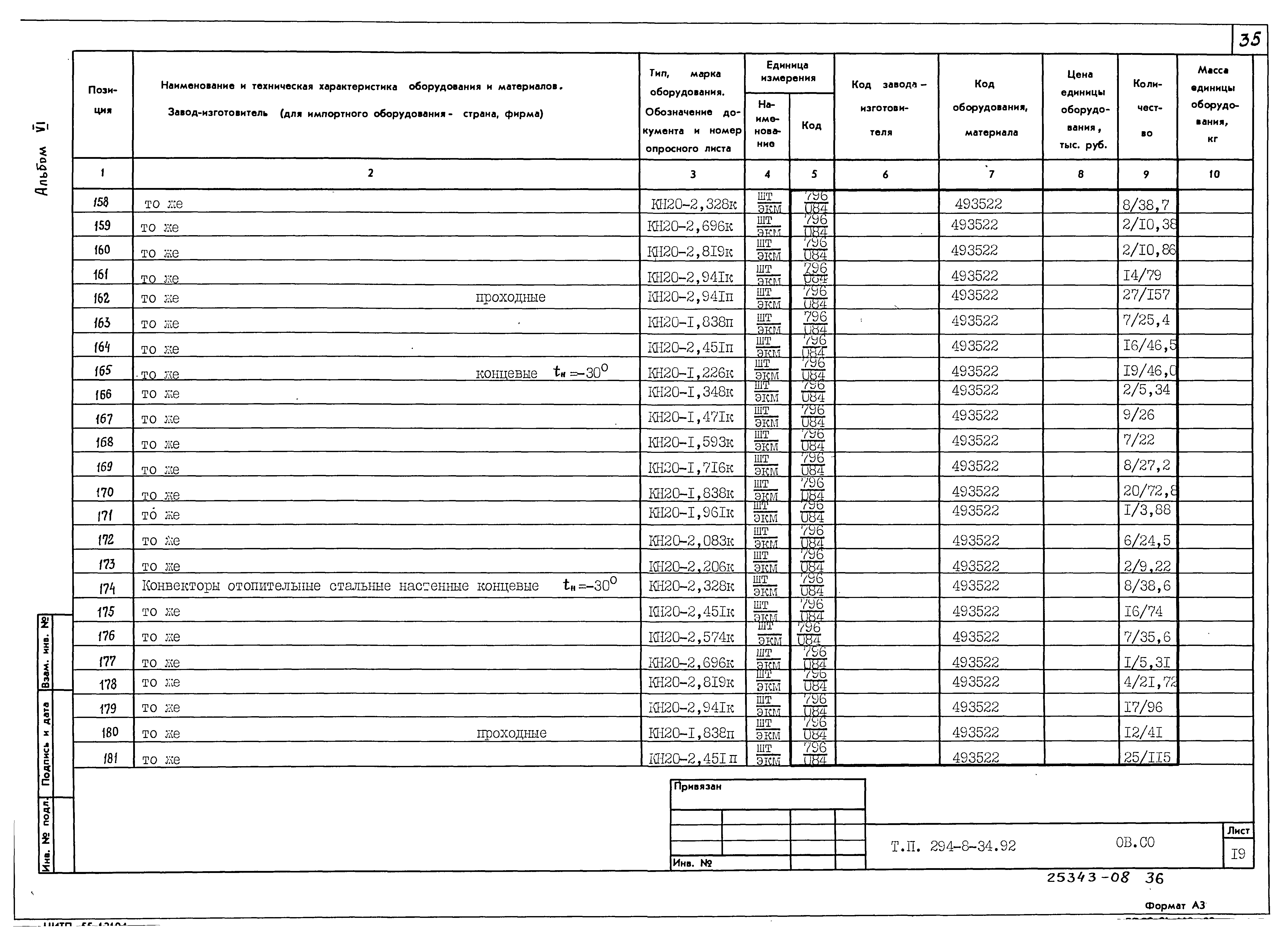 Типовой проект 294-8-34.92