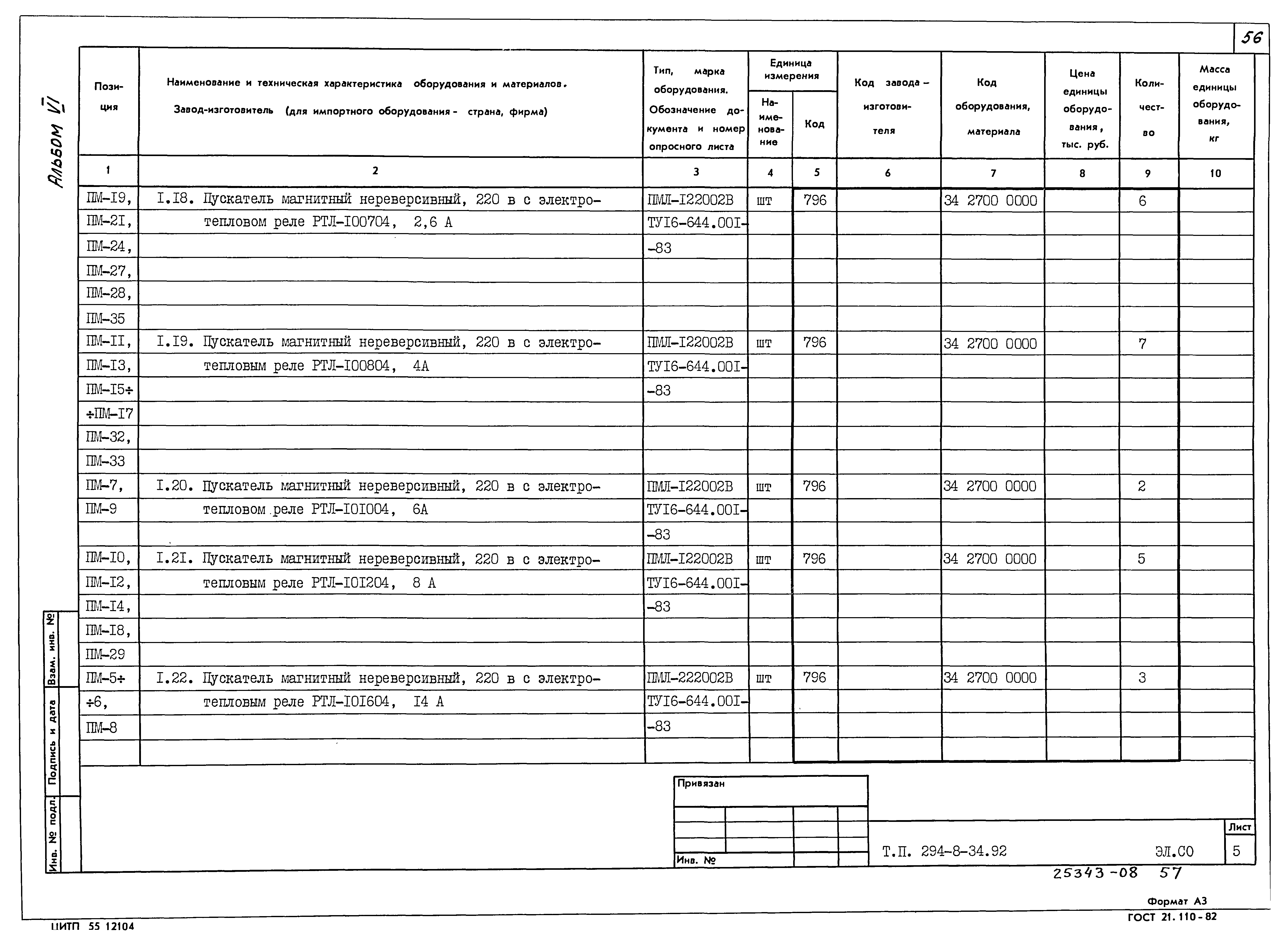 Типовой проект 294-8-34.92