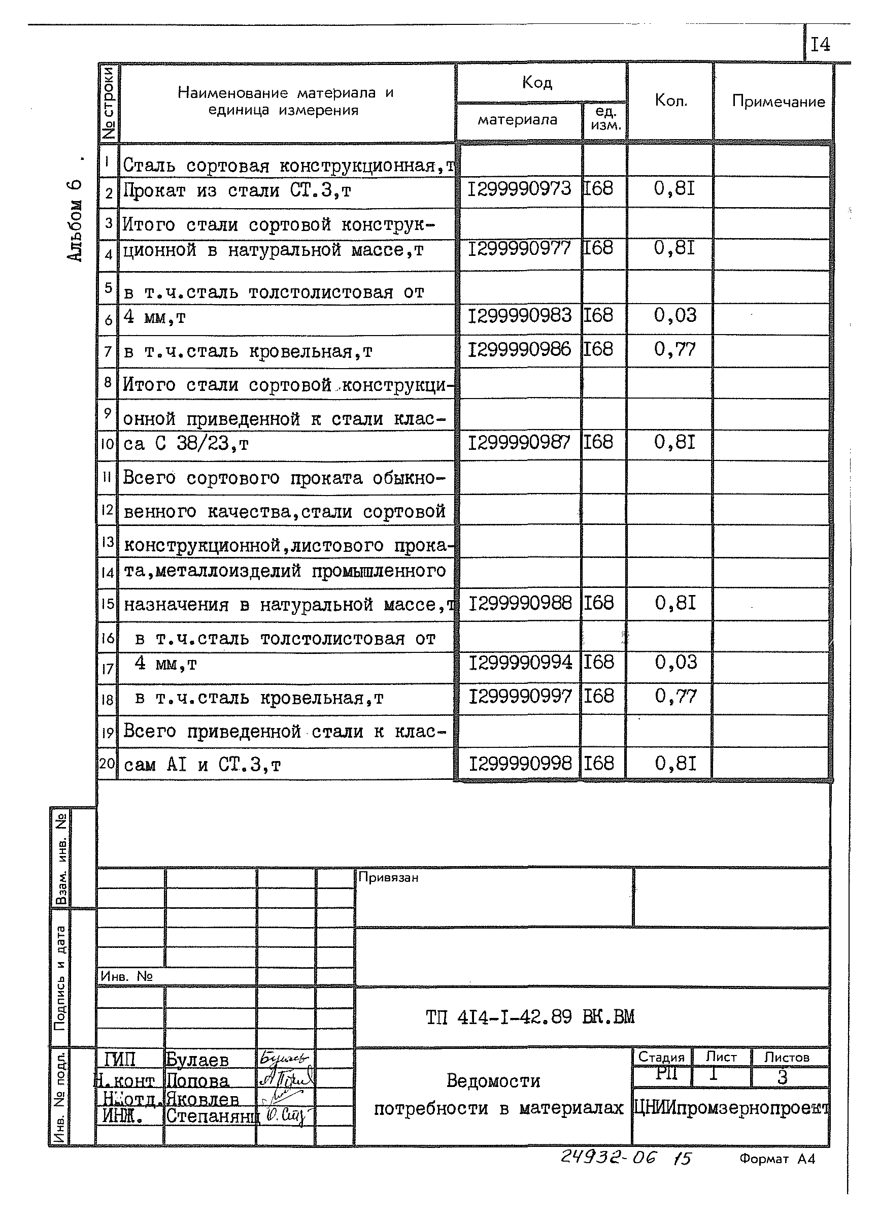 Типовой проект 414-1-42.89