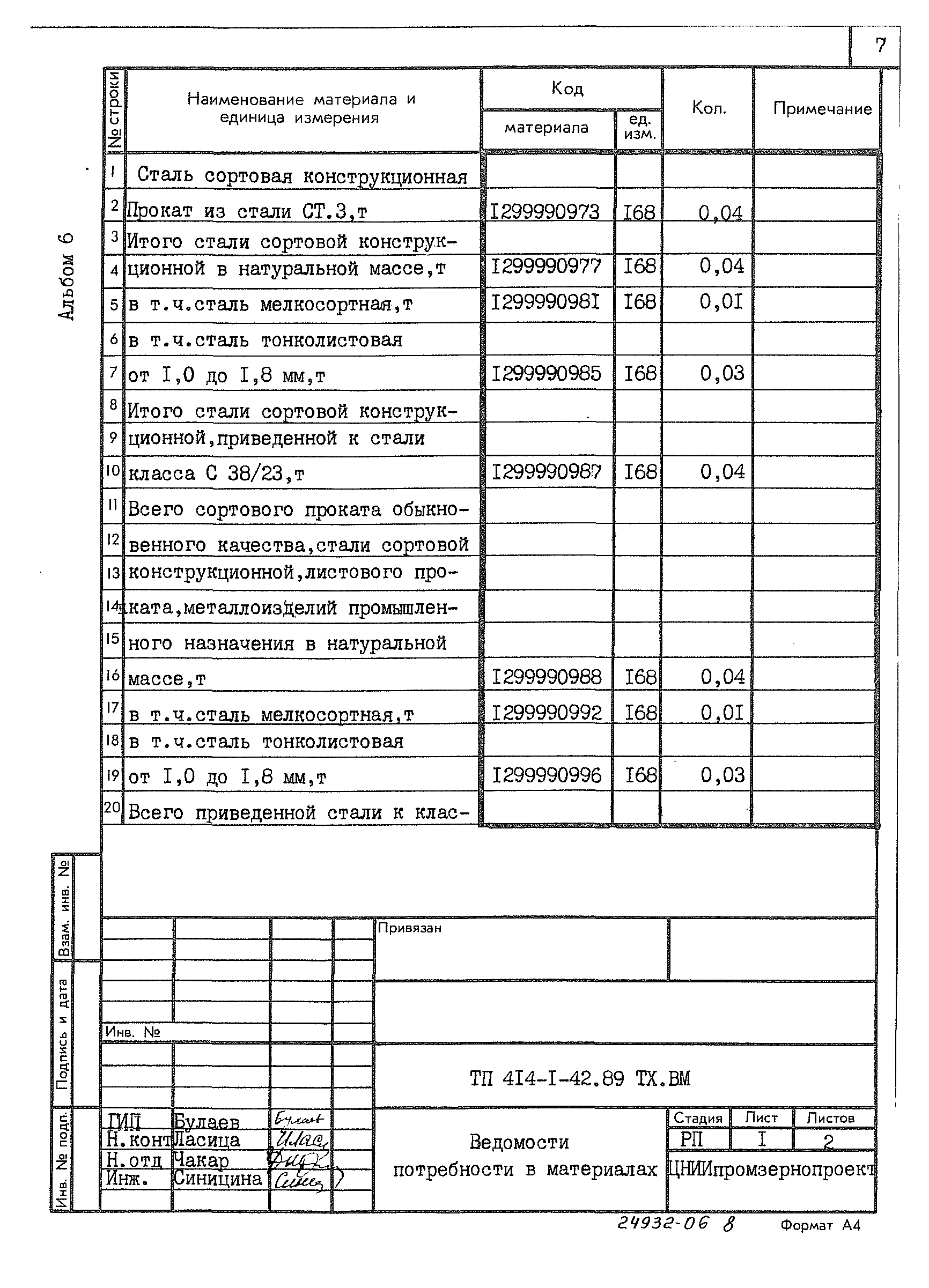 Типовой проект 414-1-42.89