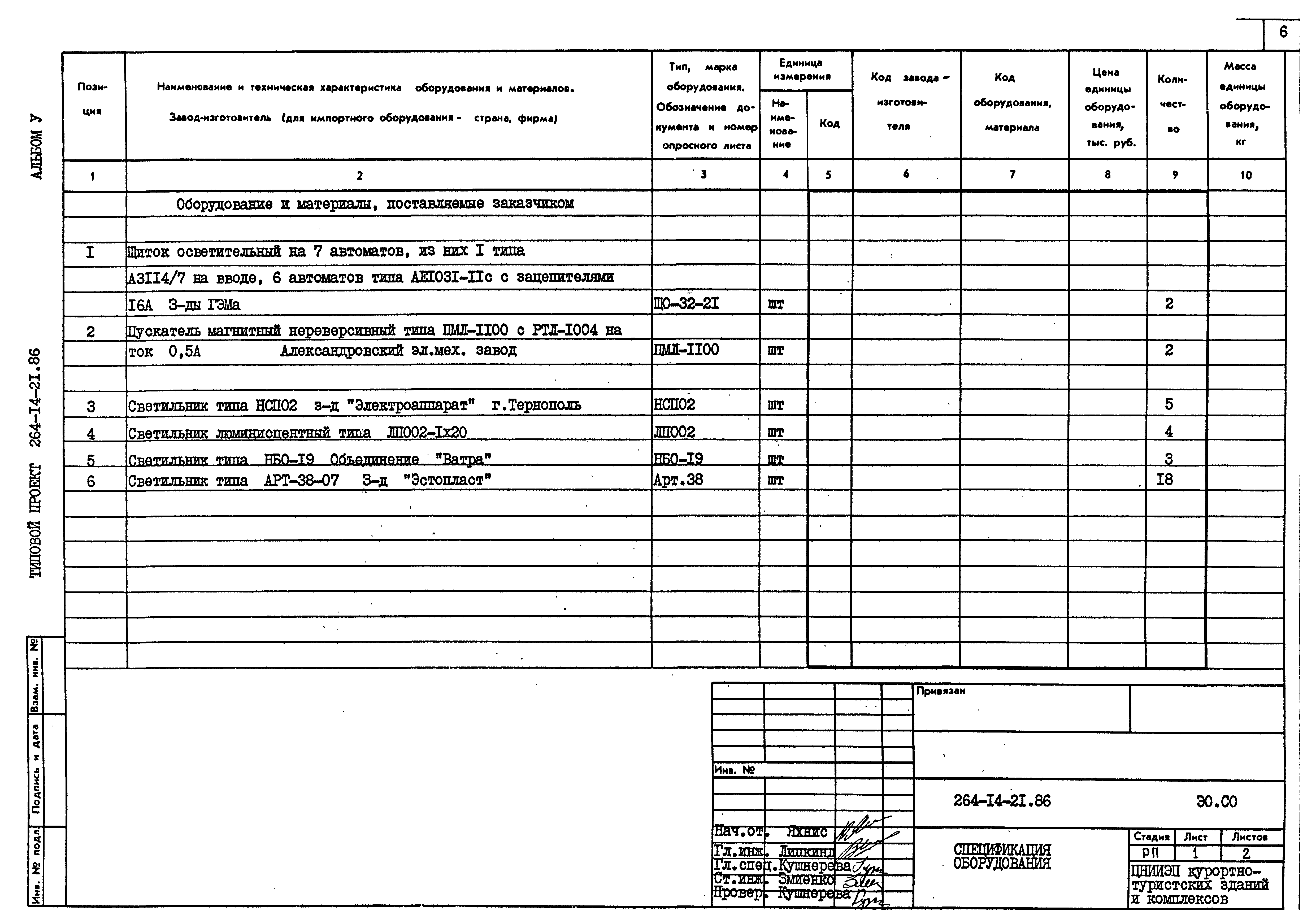 Типовой проект 264-14-21.86