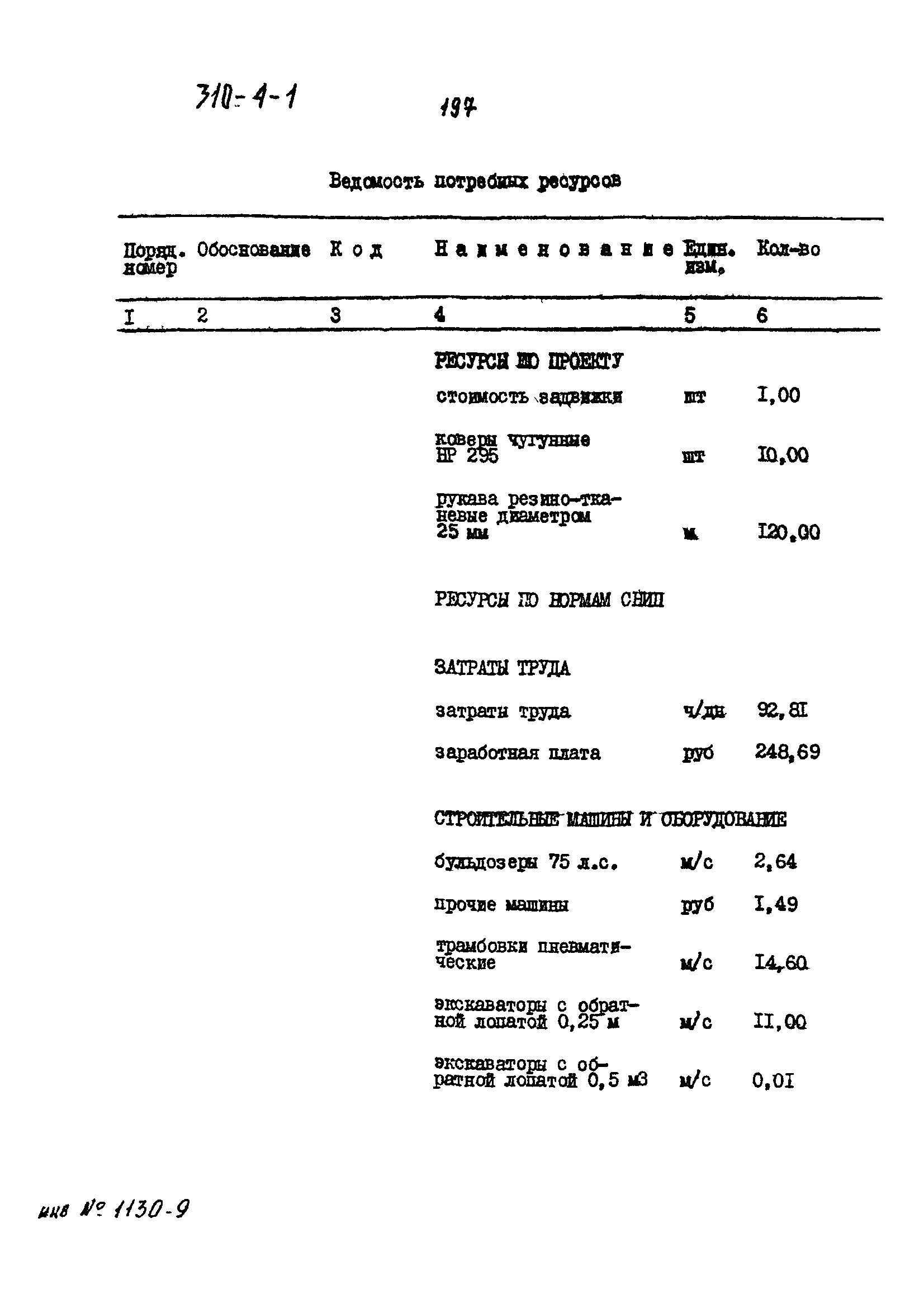 Типовой проект 310-4-1