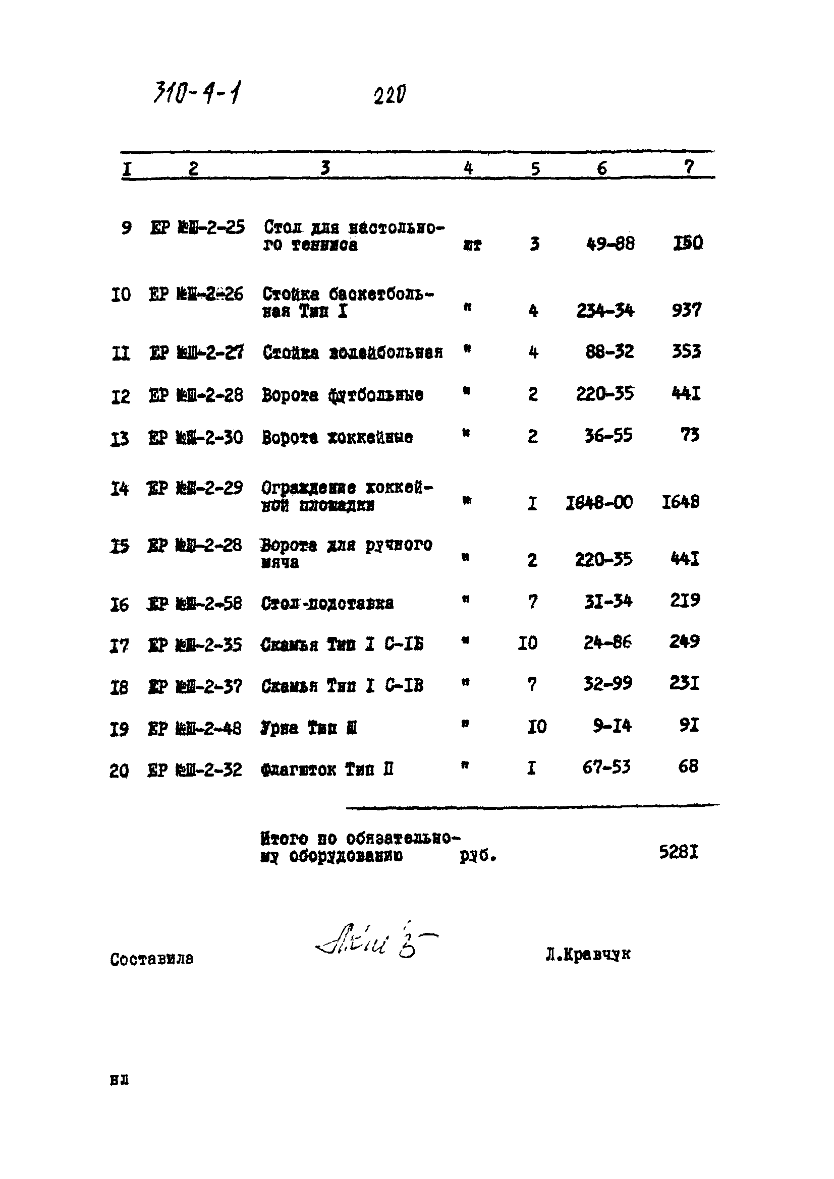 Типовой проект 310-4-1