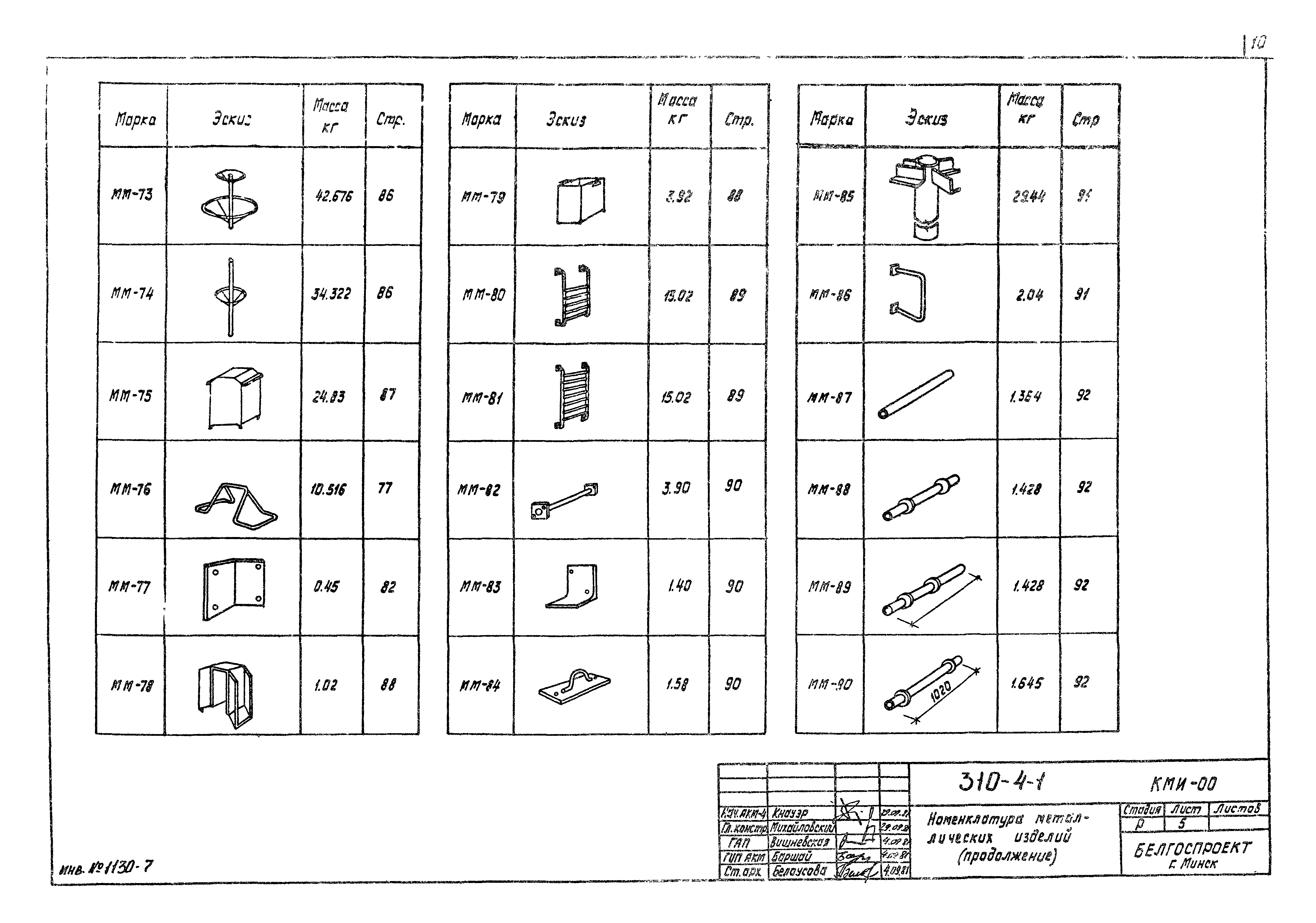 Типовой проект 310-4-1