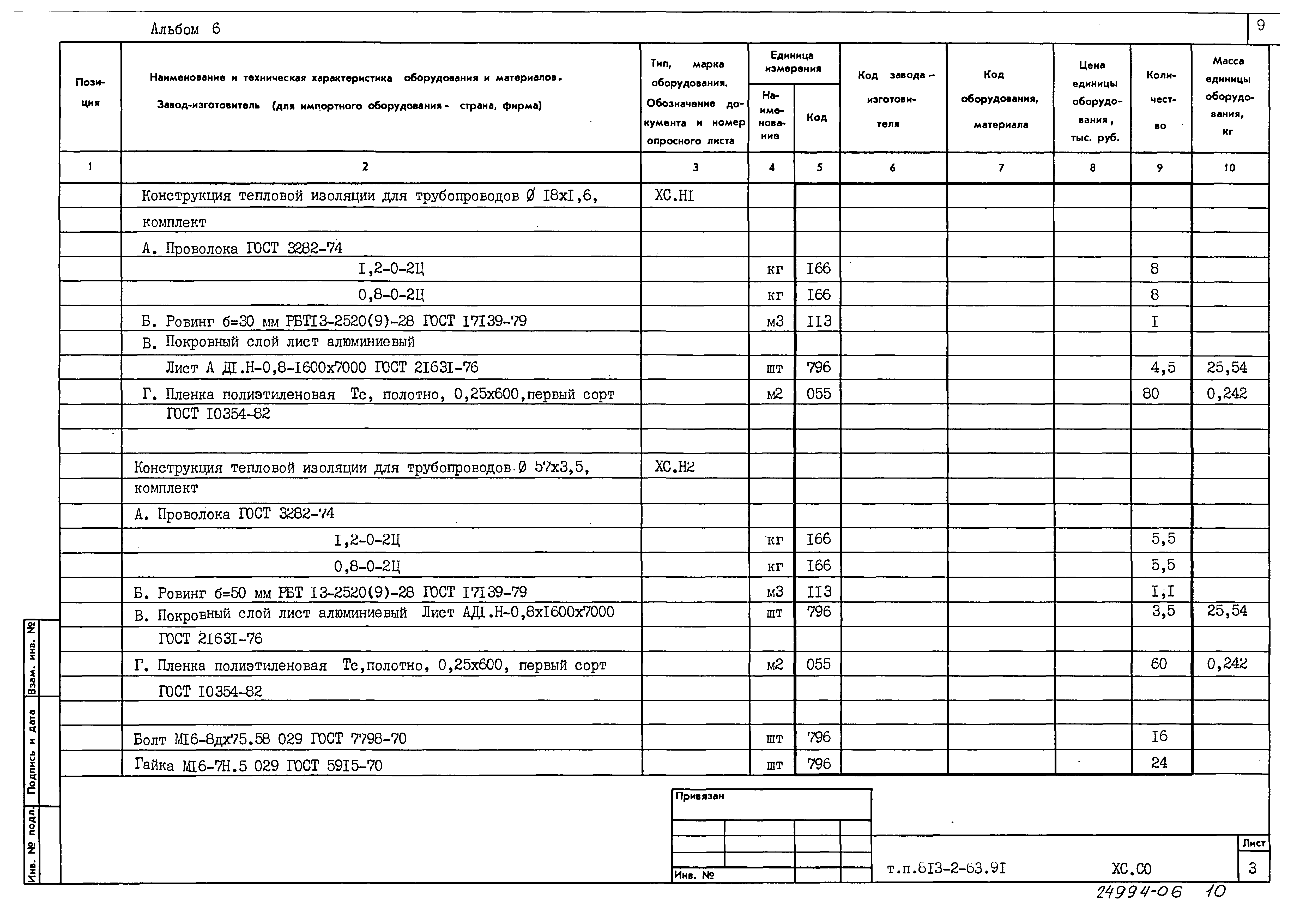 Типовой проект 813-2-63.91