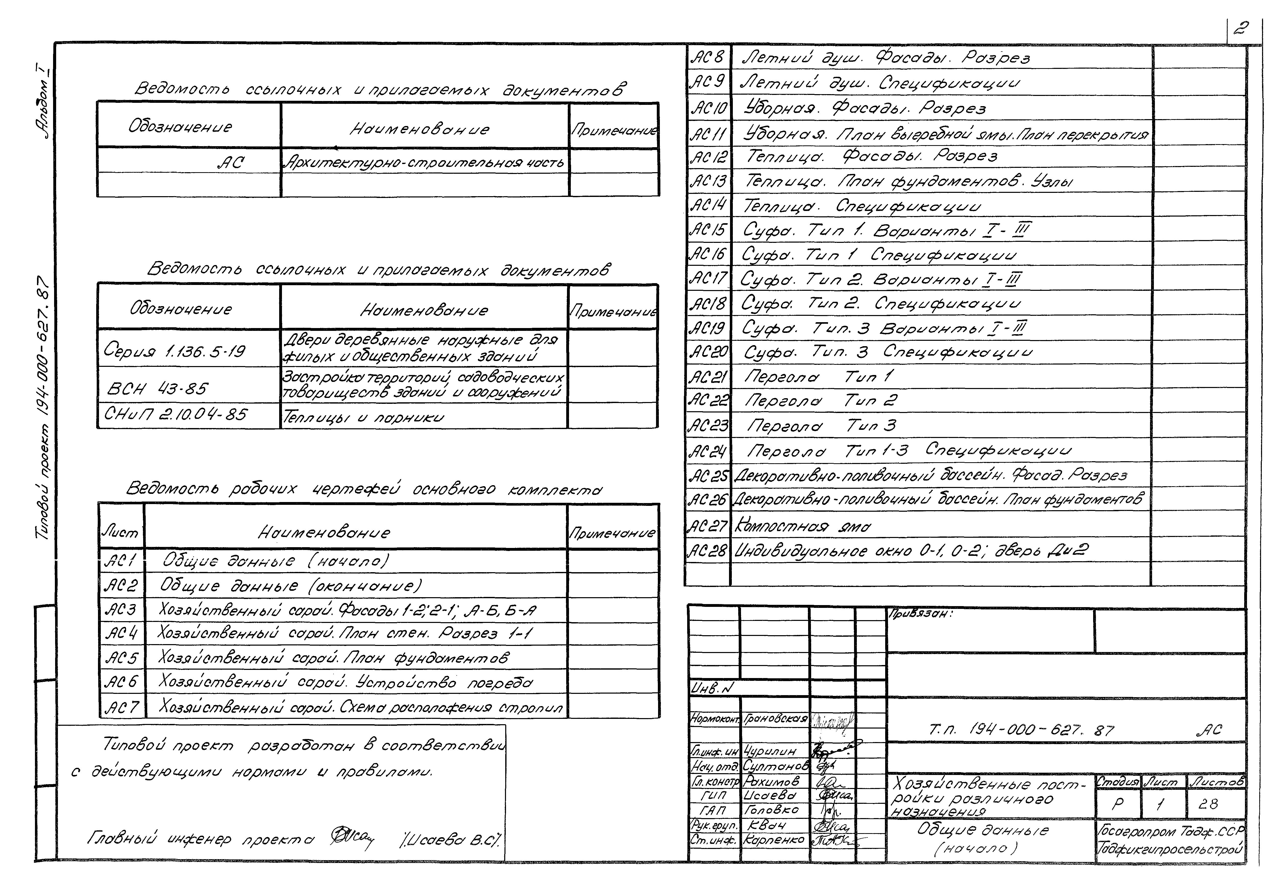 Типовой проект 194-000-627.87