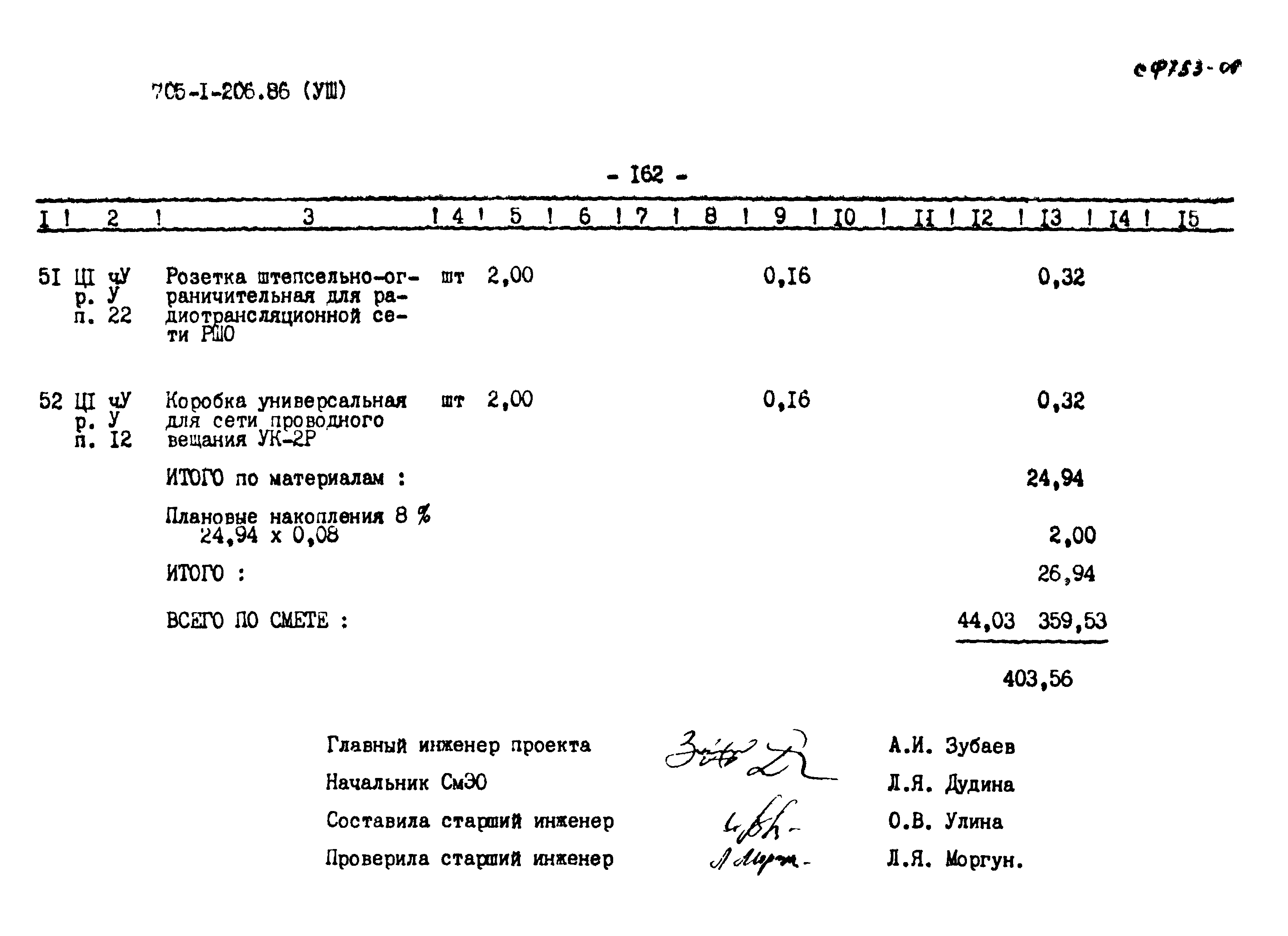 Типовой проект 705-1-206.86