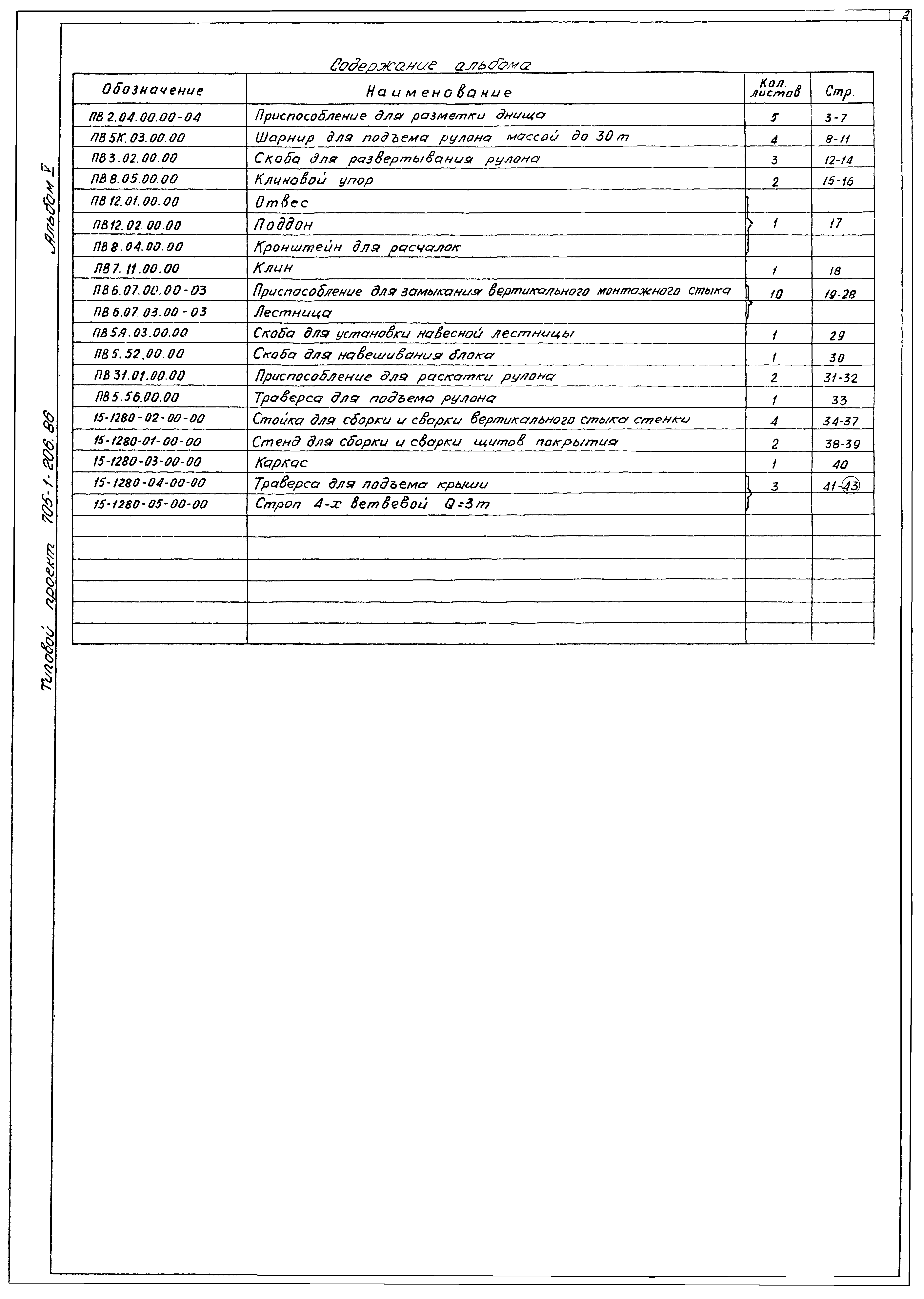 Типовой проект 705-1-206.86