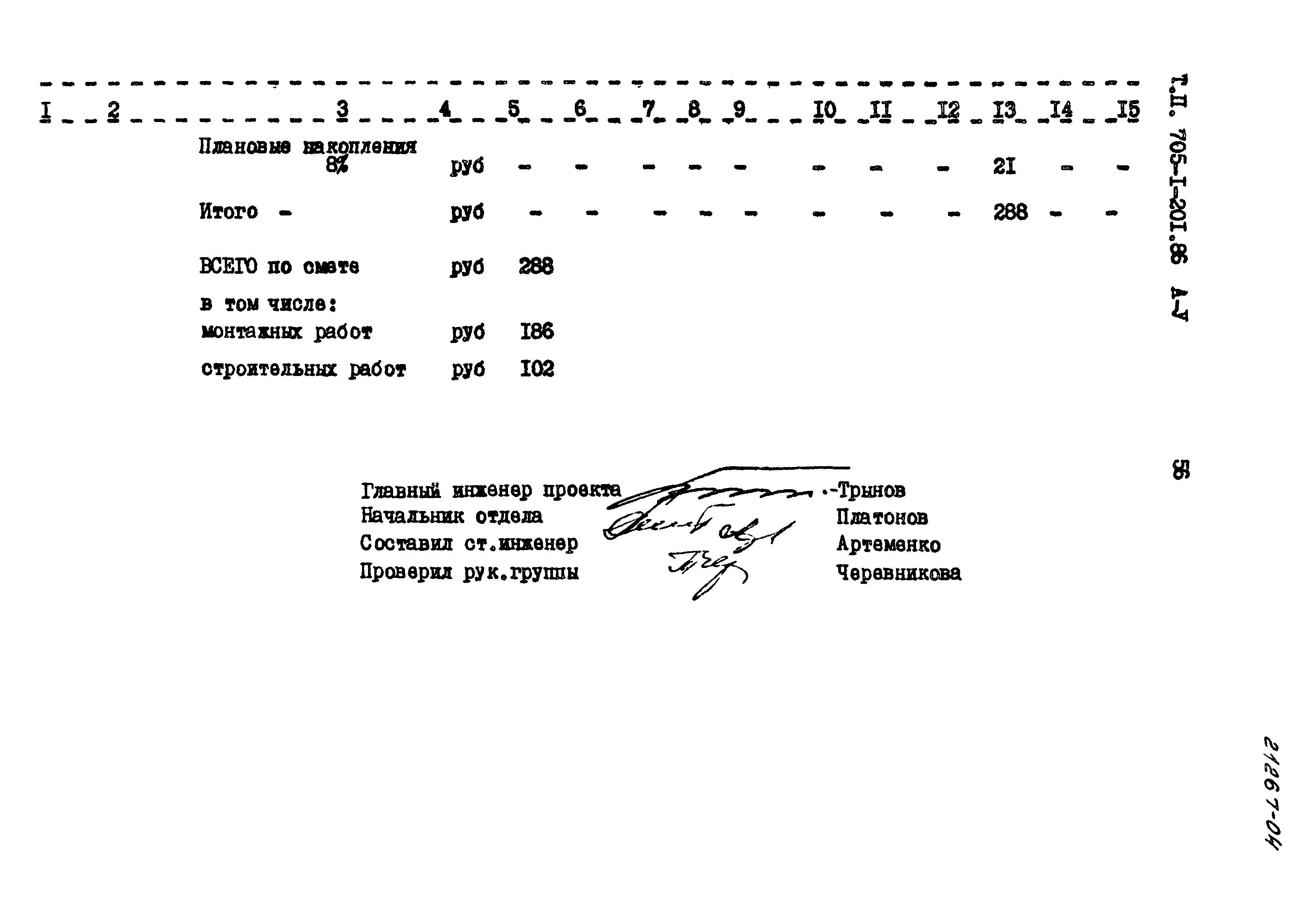 Типовой проект 705-1-201.86