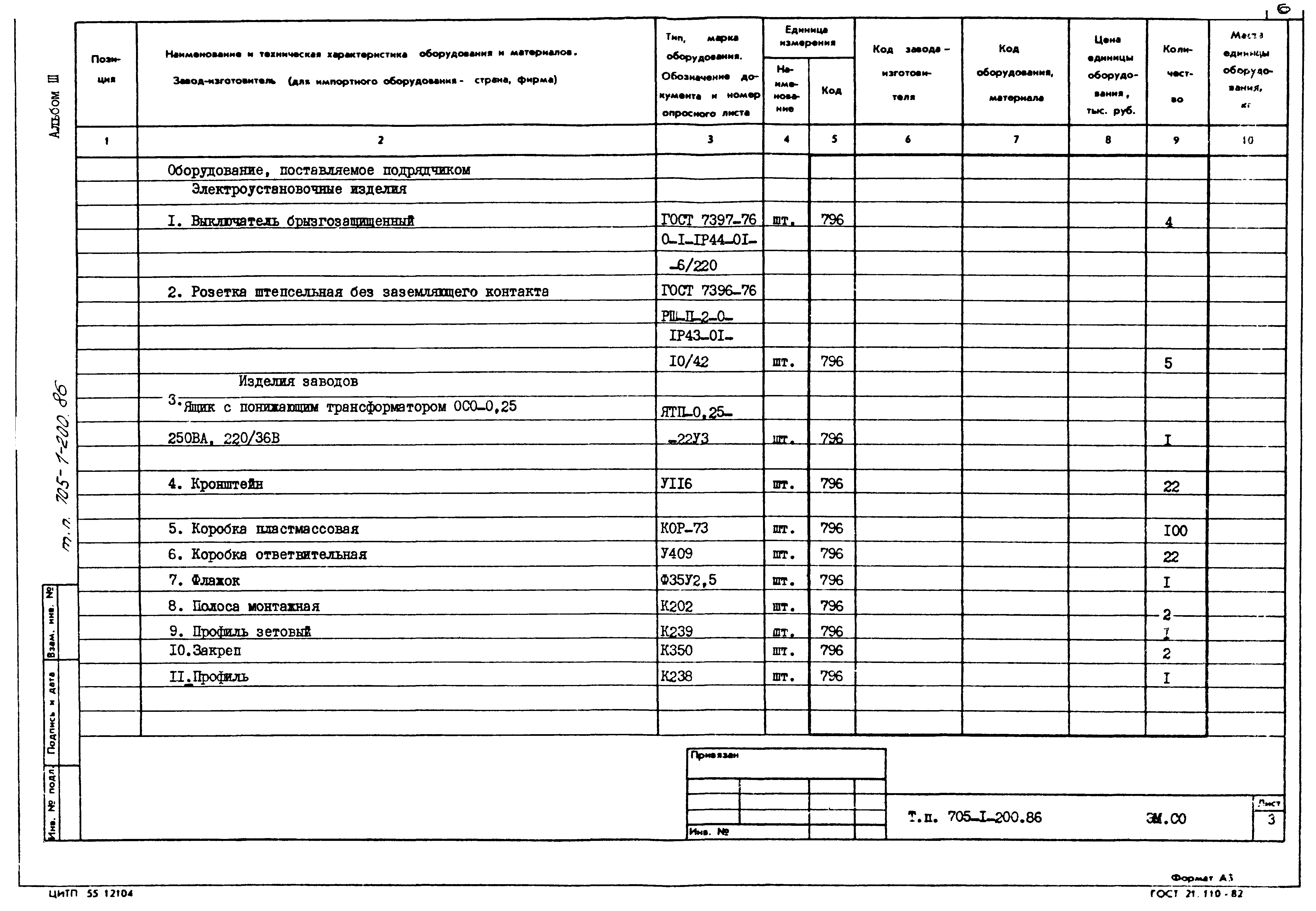 Типовой проект 705-1-200.86