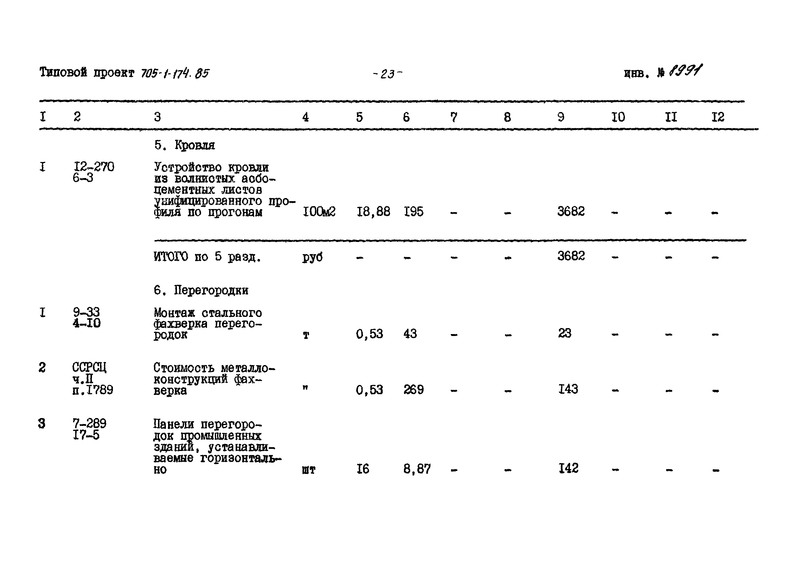 Типовой проект 705-1-174.85