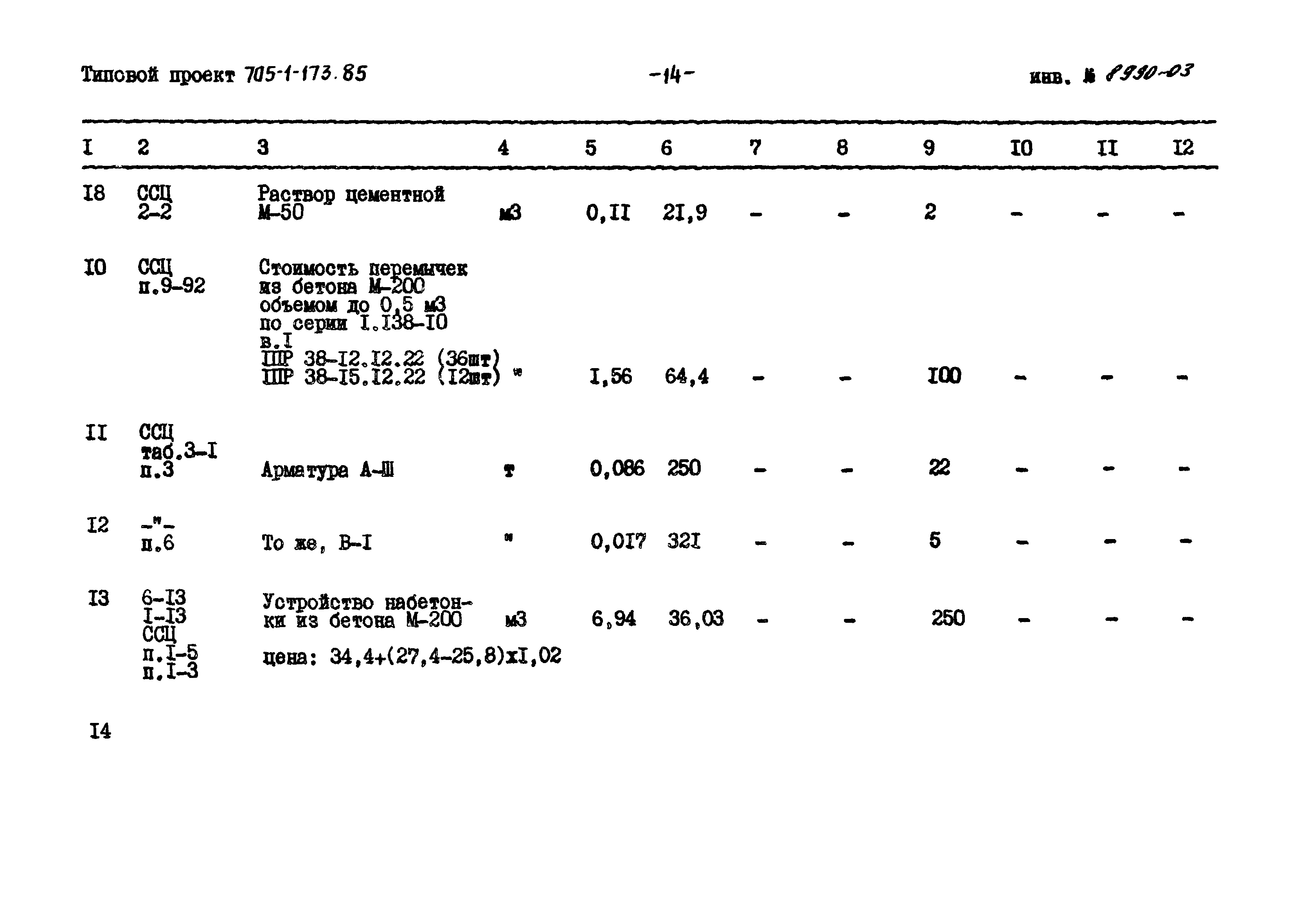 Типовой проект 705-1-173.85