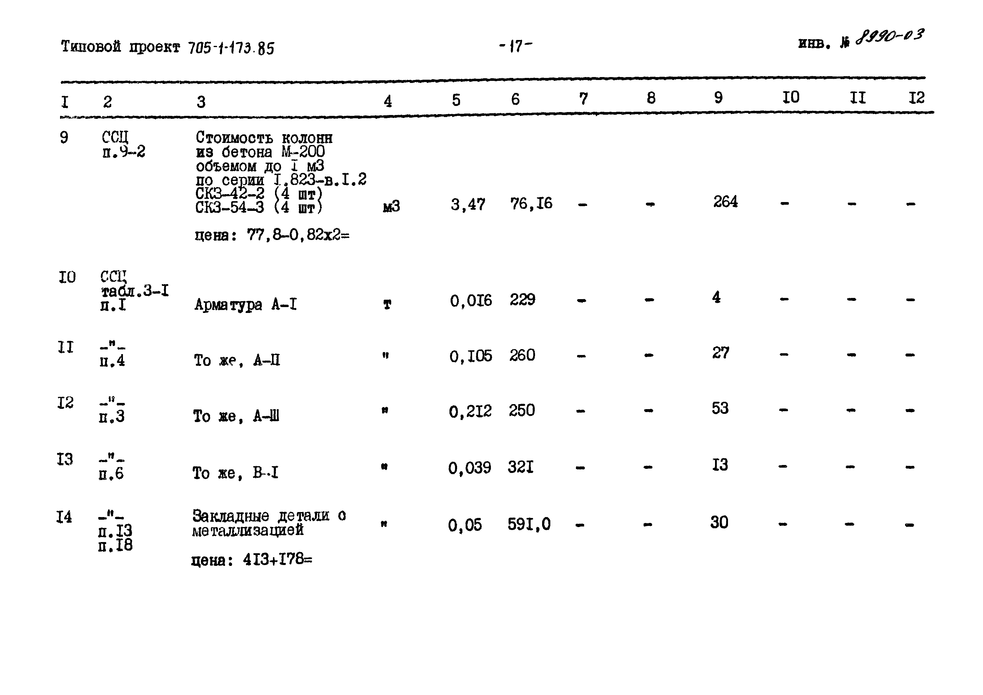 Типовой проект 705-1-173.85