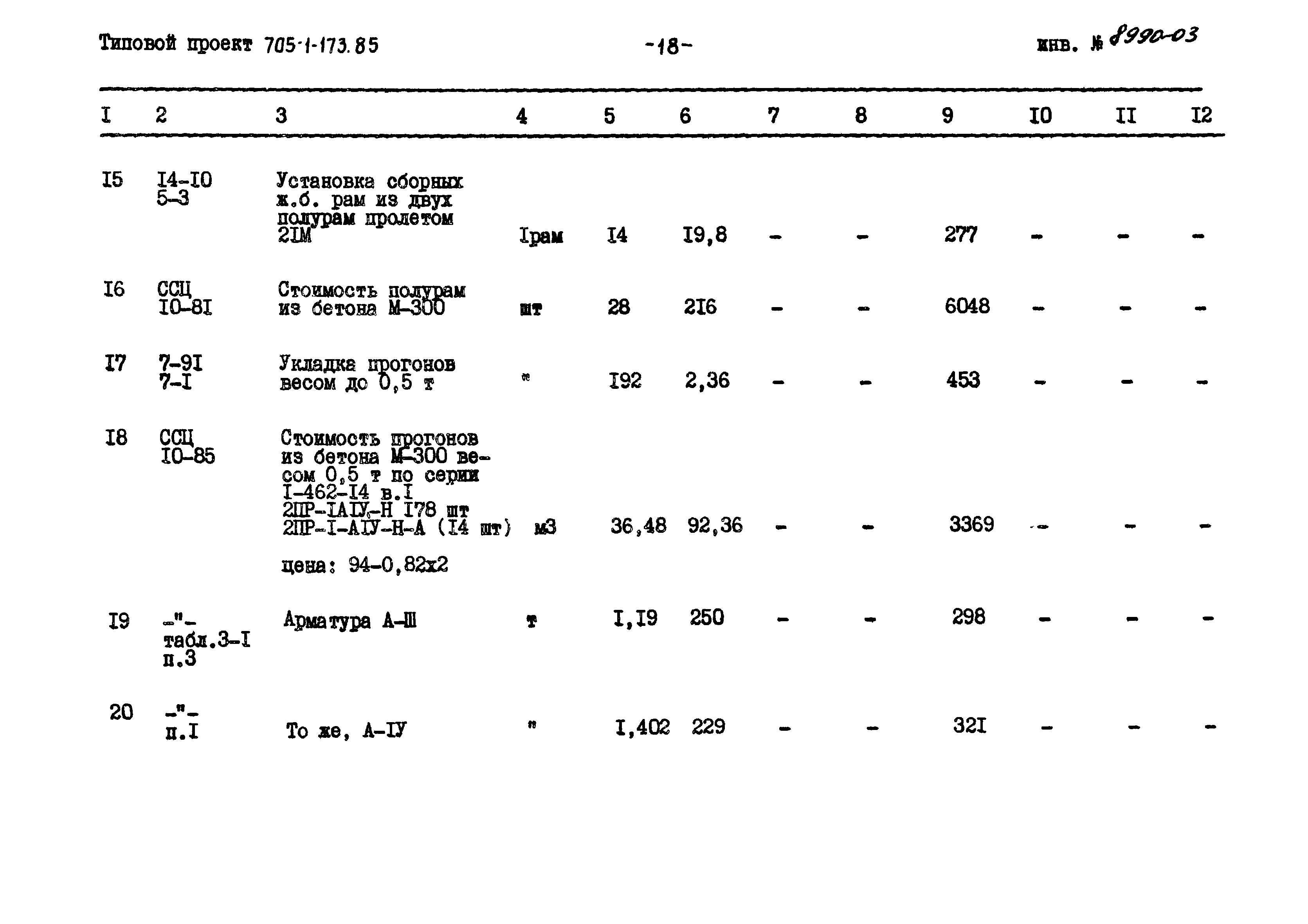 Типовой проект 705-1-173.85