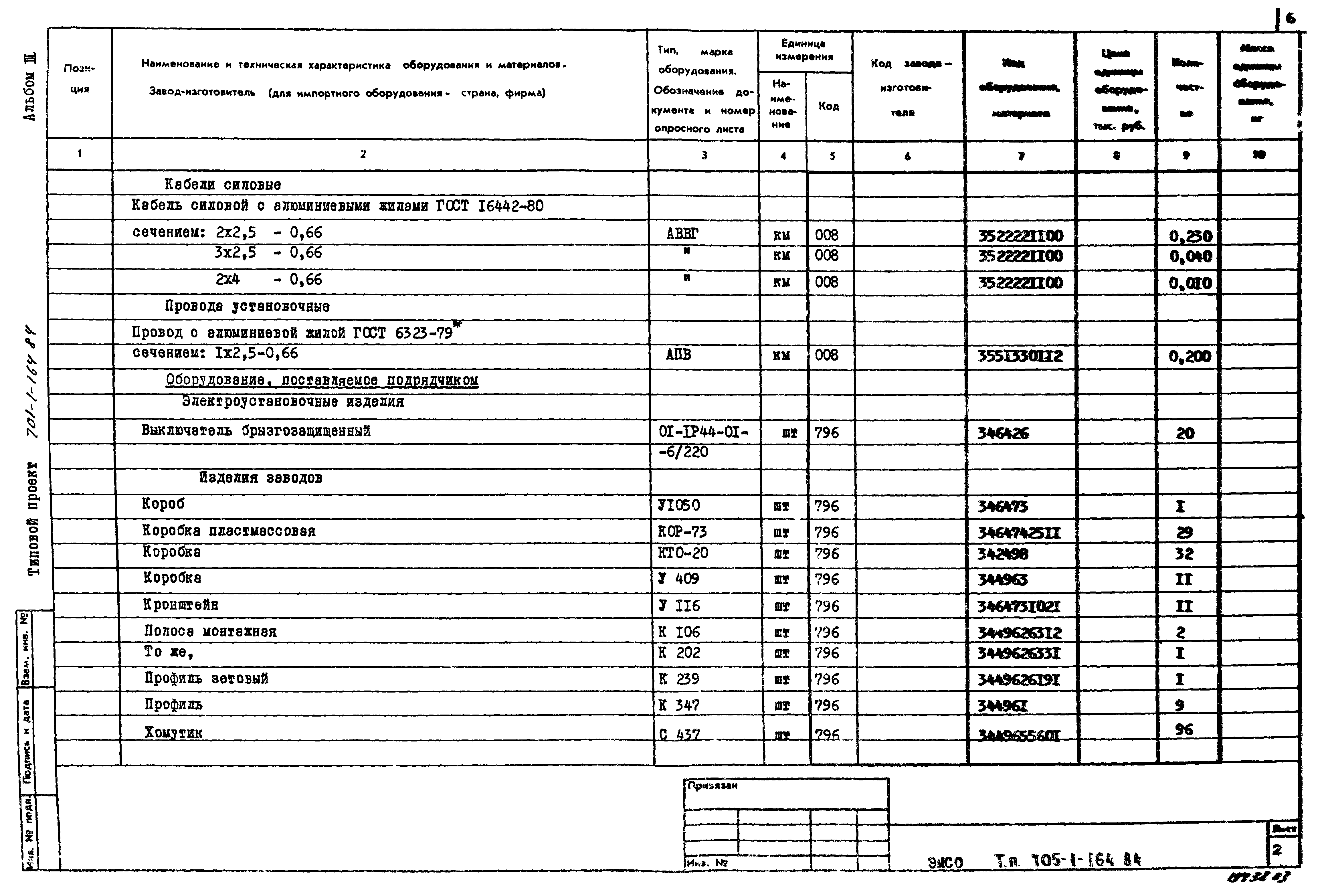 Типовой проект 705-1-164.84