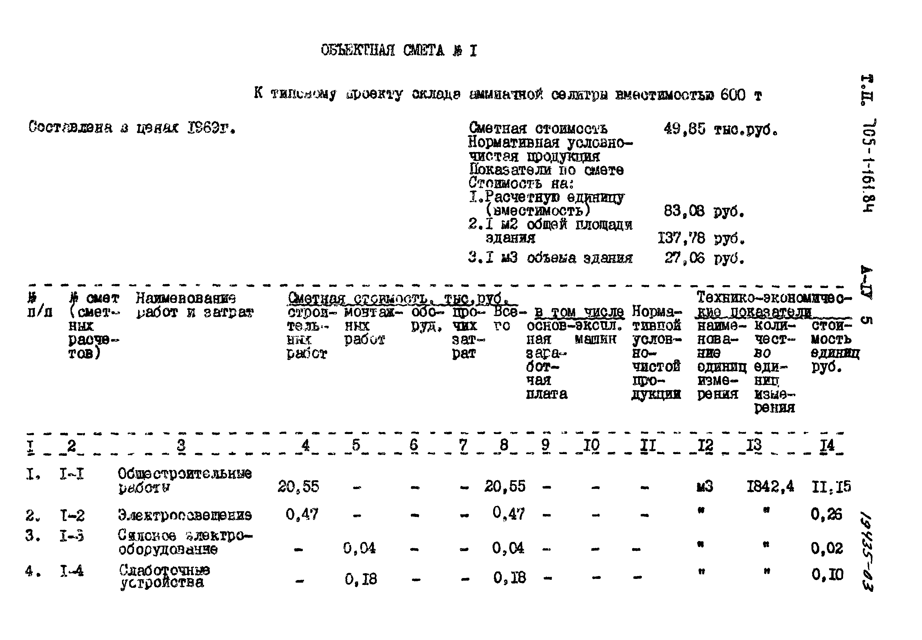 Типовой проект 705-1-161.84