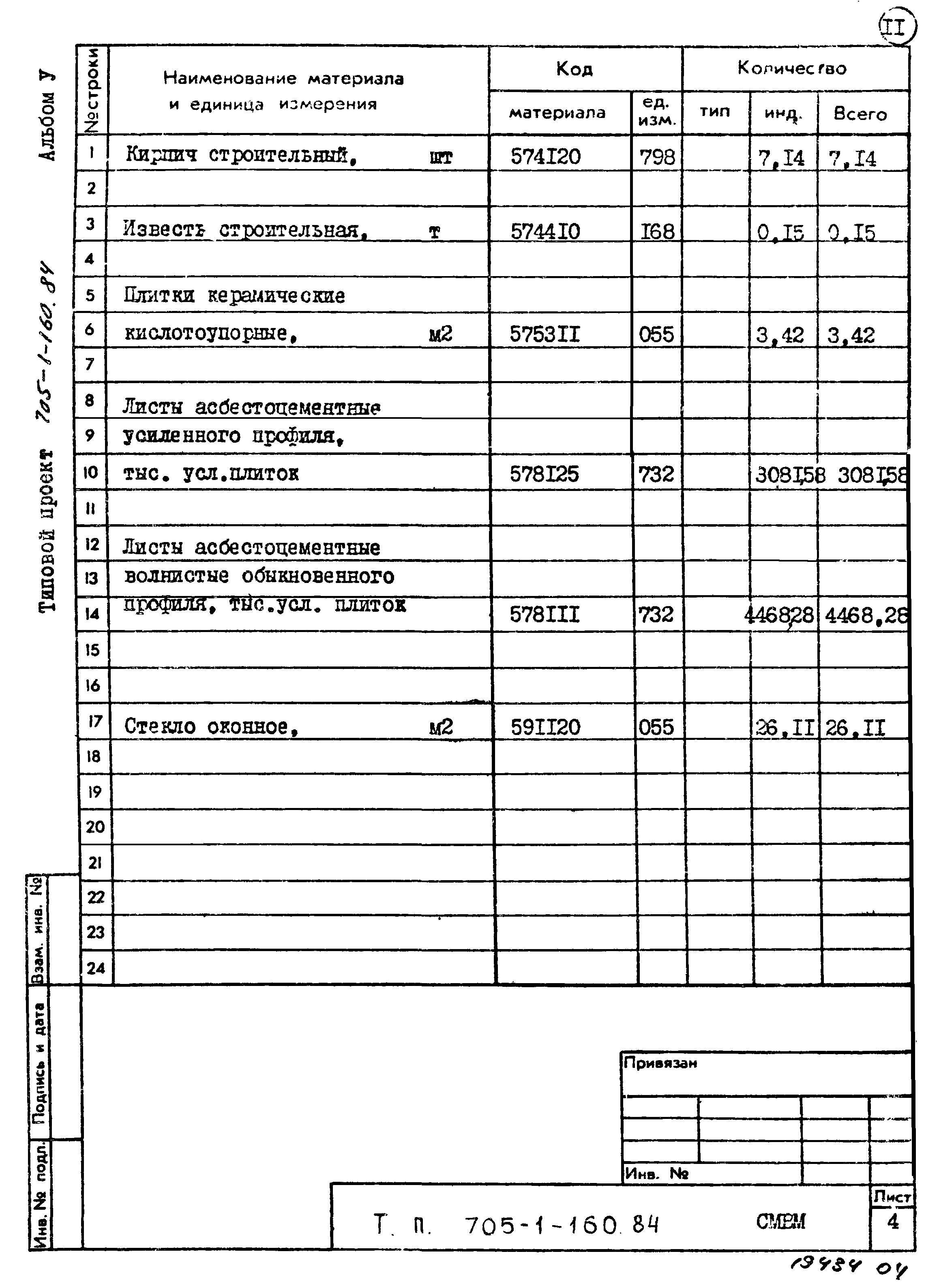 Типовой проект 705-1-160.84