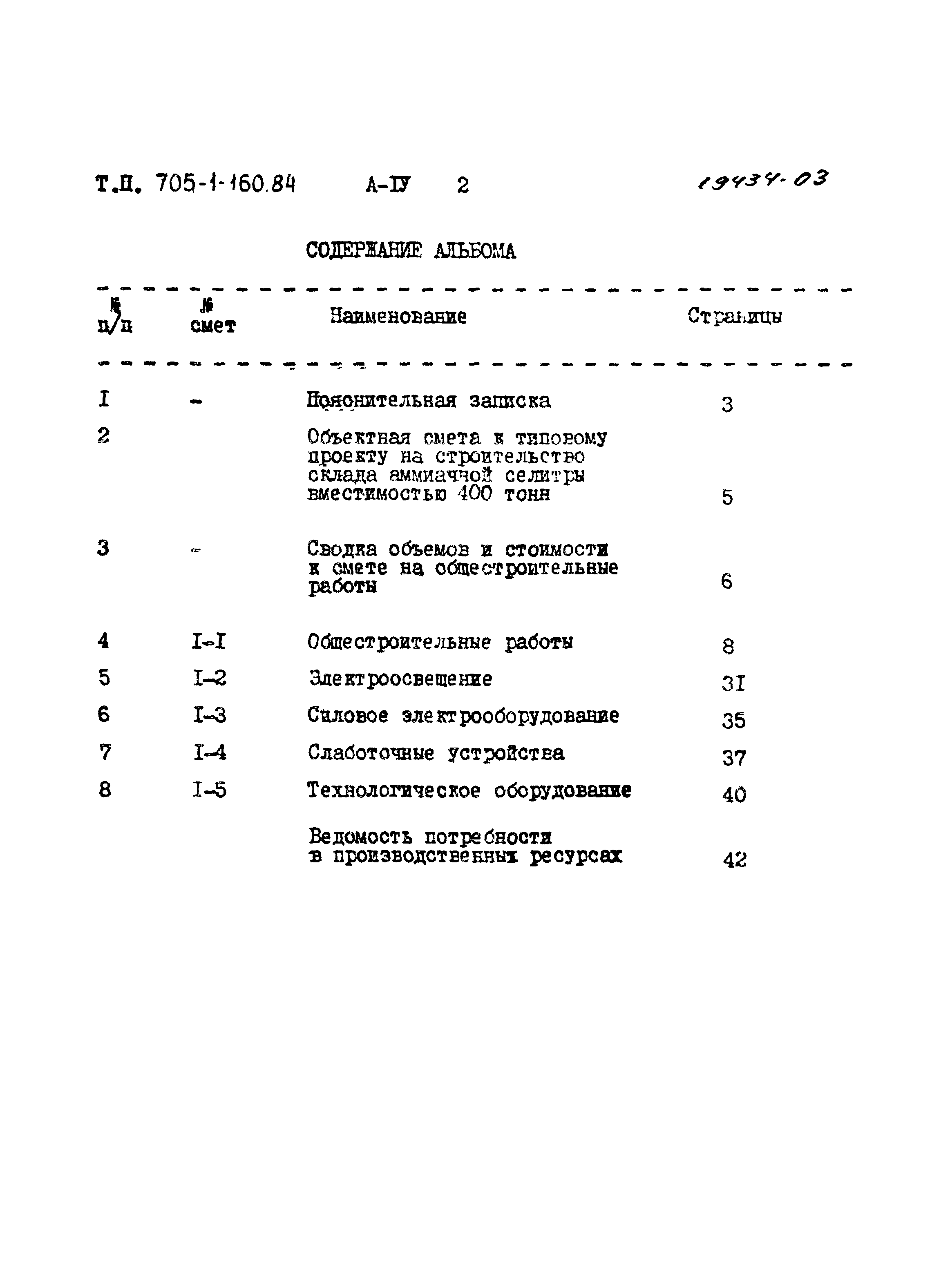 Типовой проект 705-1-160.84