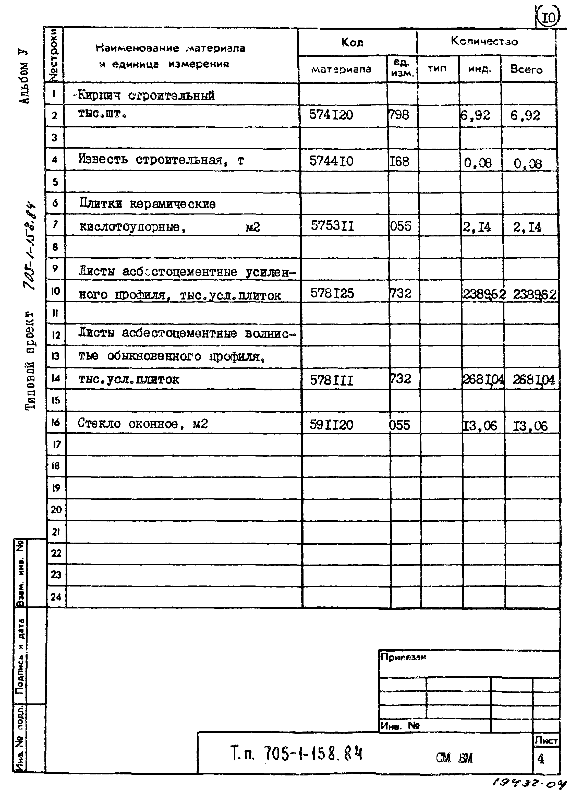 Типовой проект 705-1-158.84