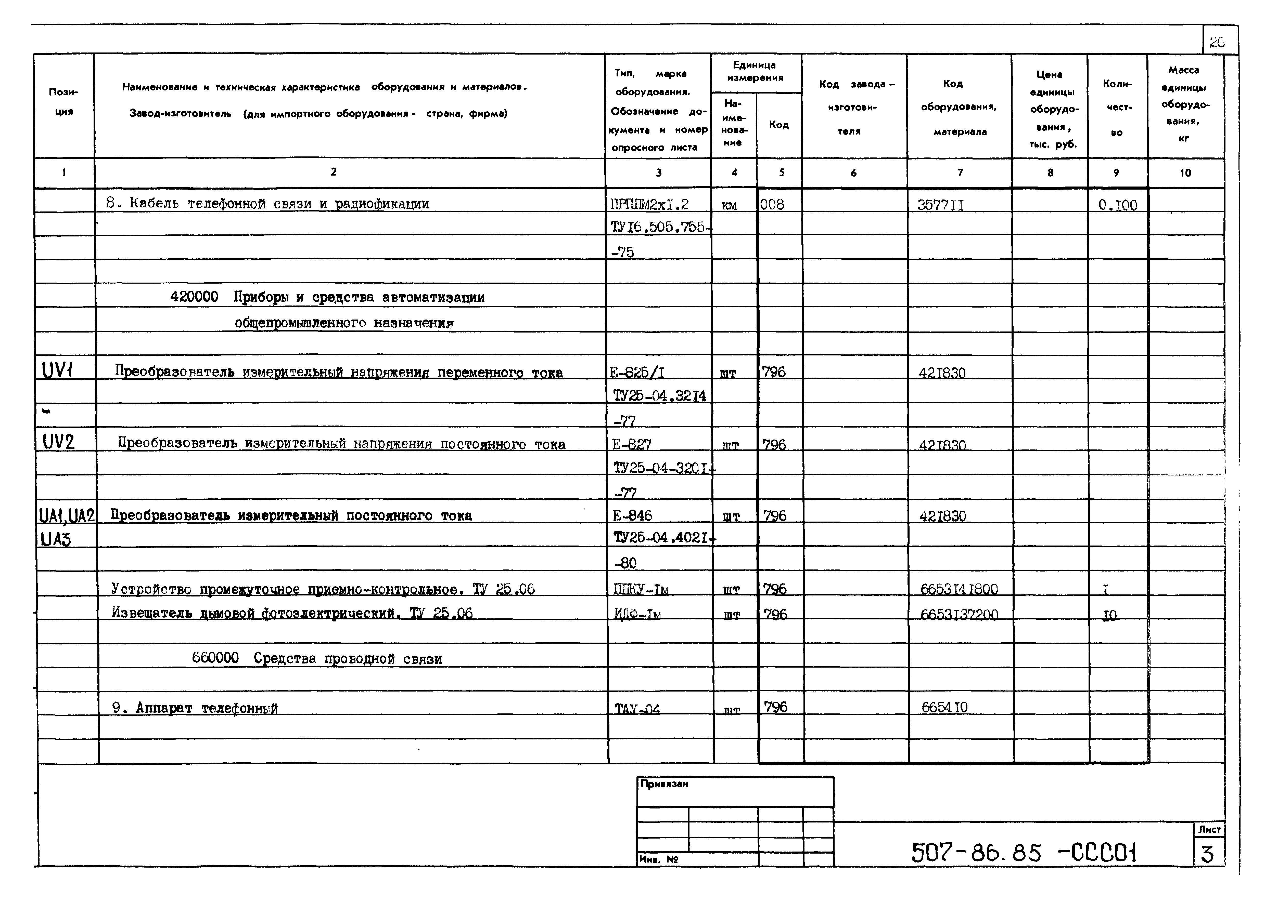 Типовой проект 507-86.85