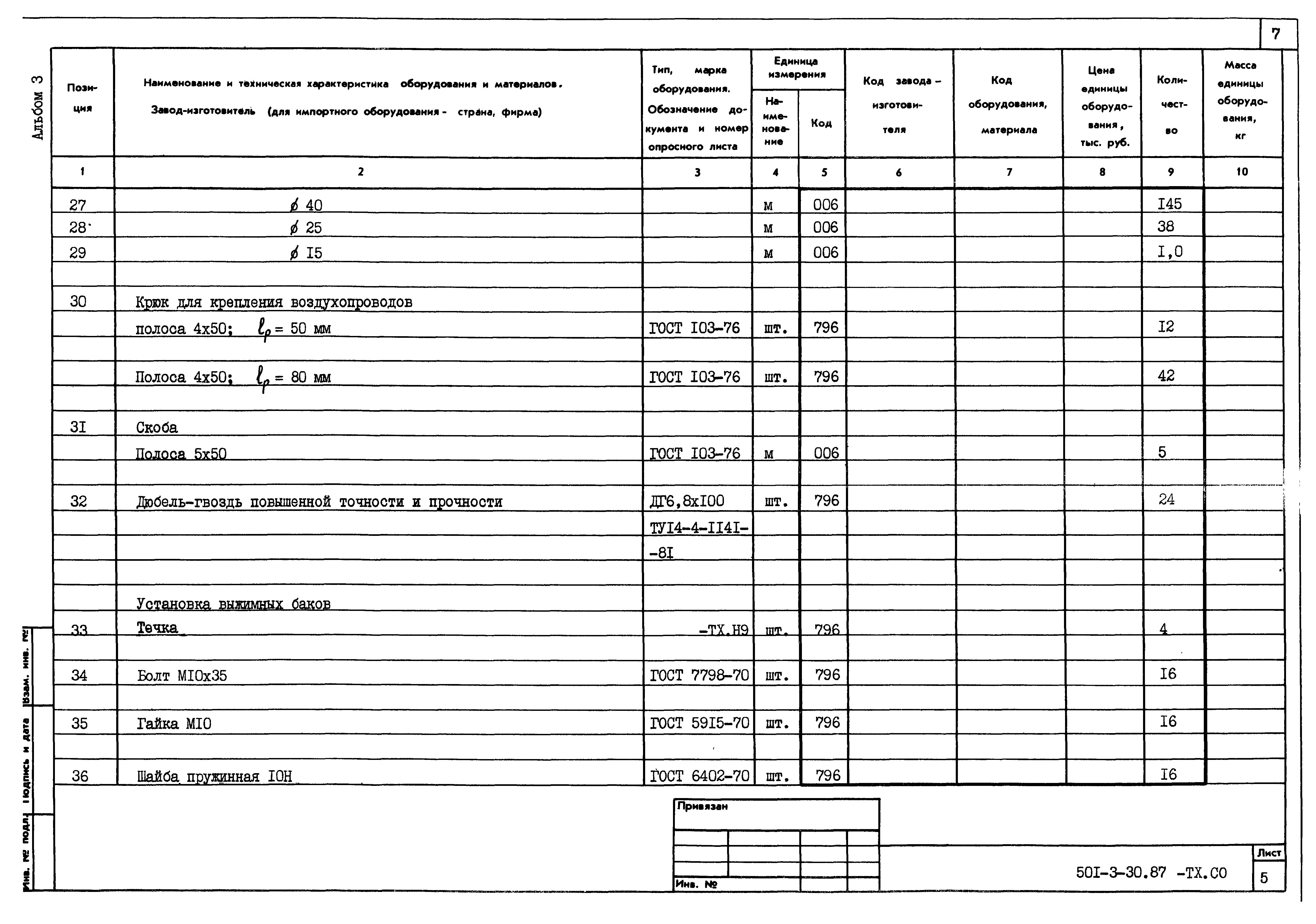 Типовой проект 501-3-30.87