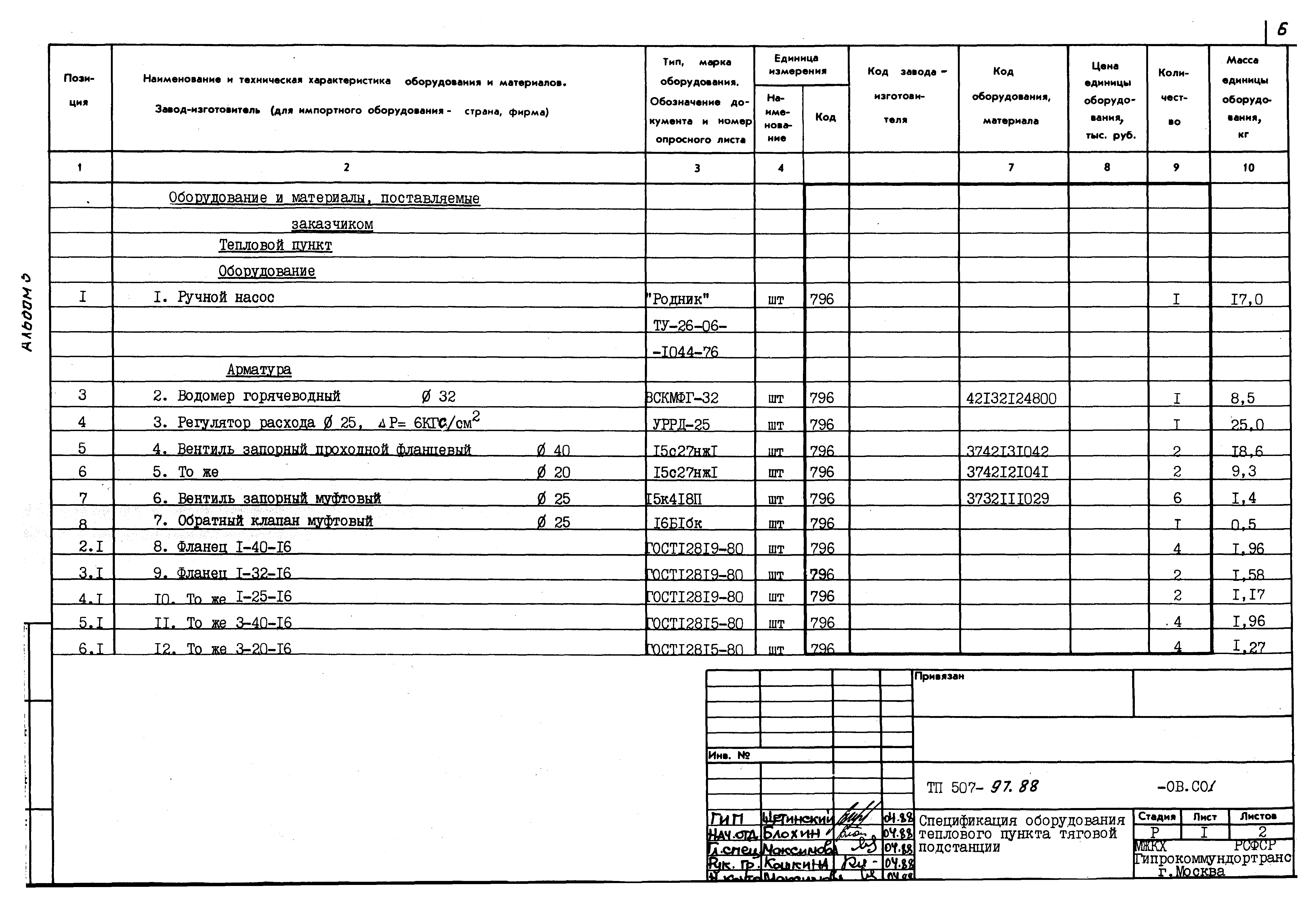 Типовой проект 507-97.88