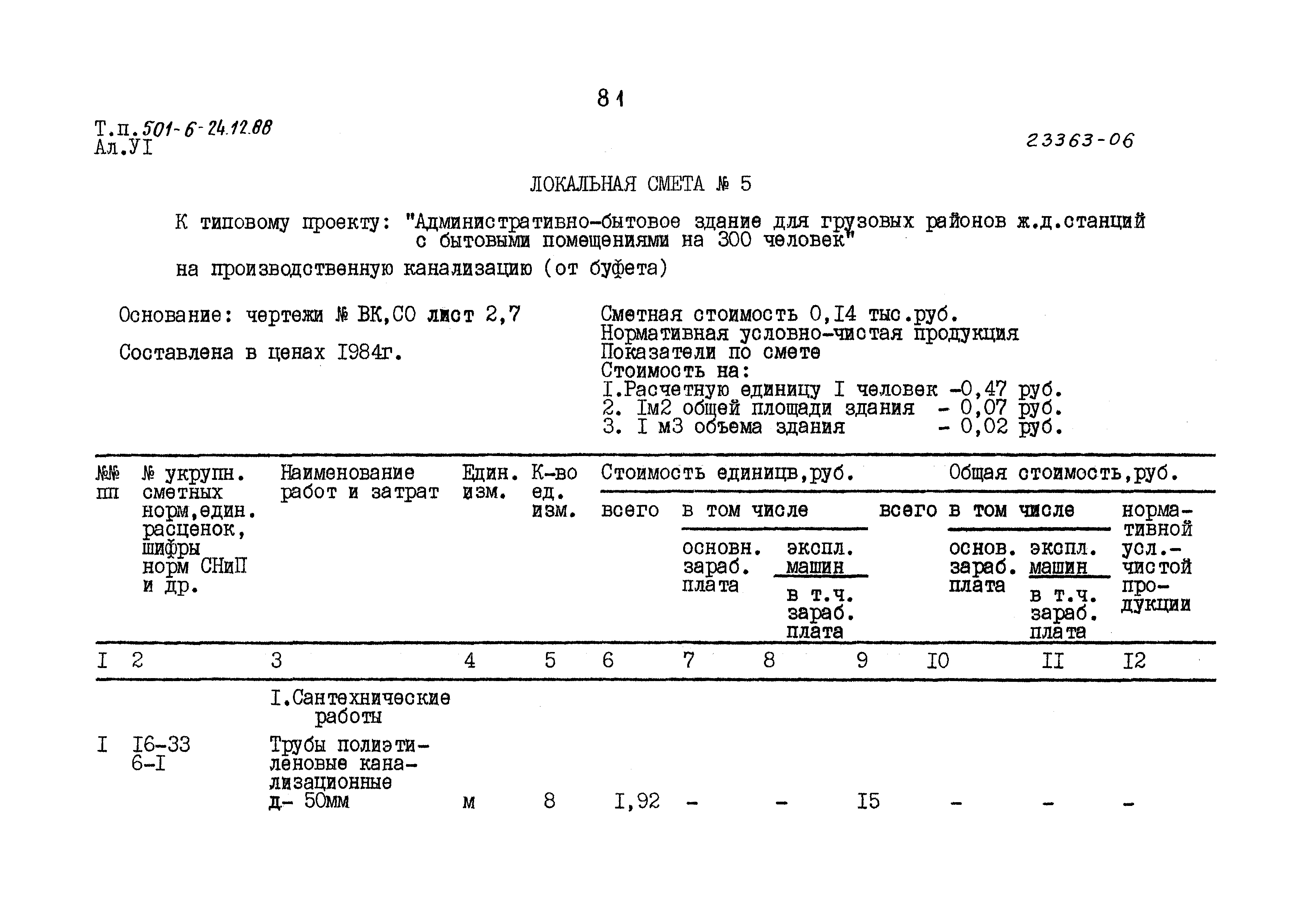 Типовой проект 501-6-24.12.88