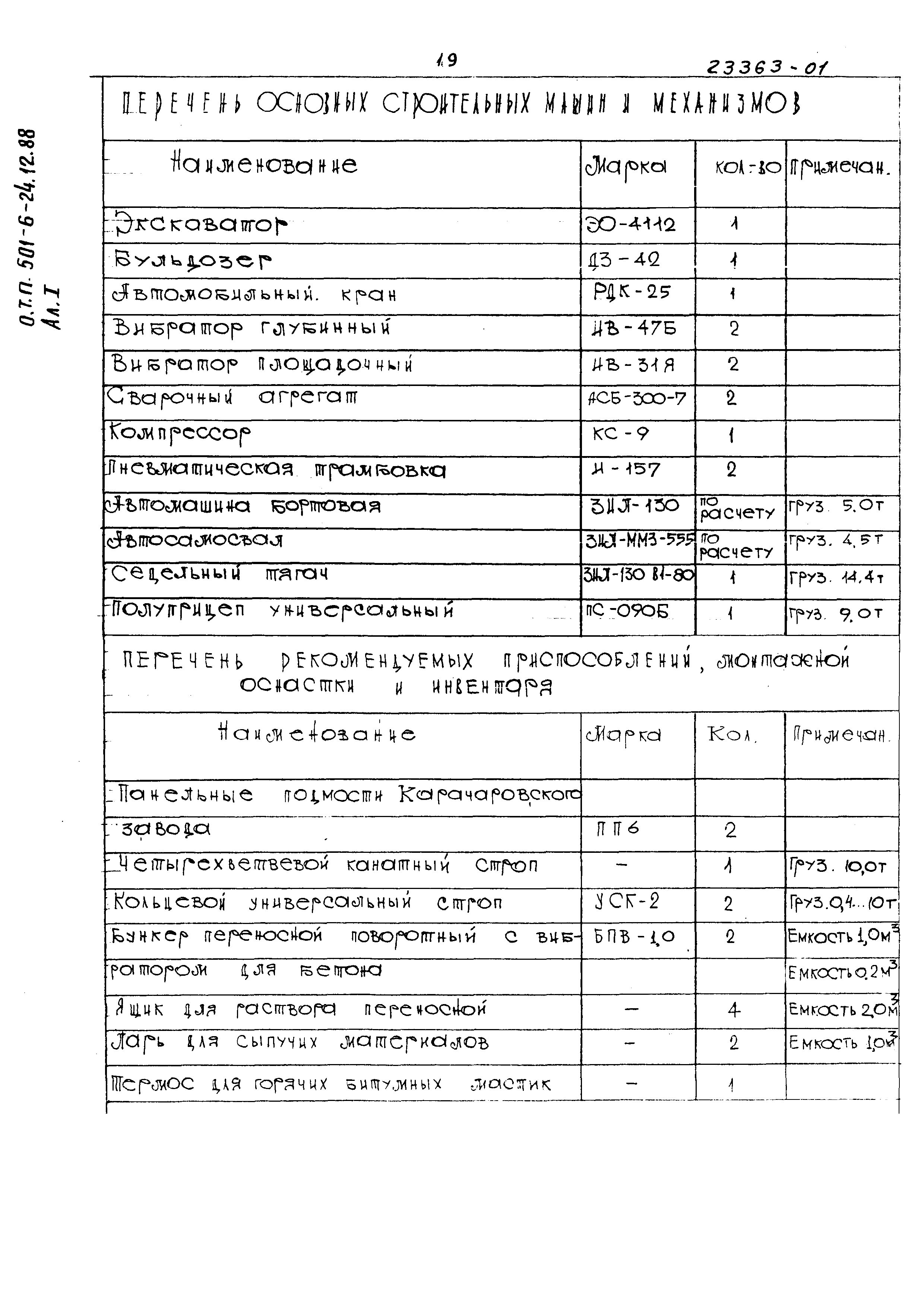 Типовой проект 501-6-24.12.88