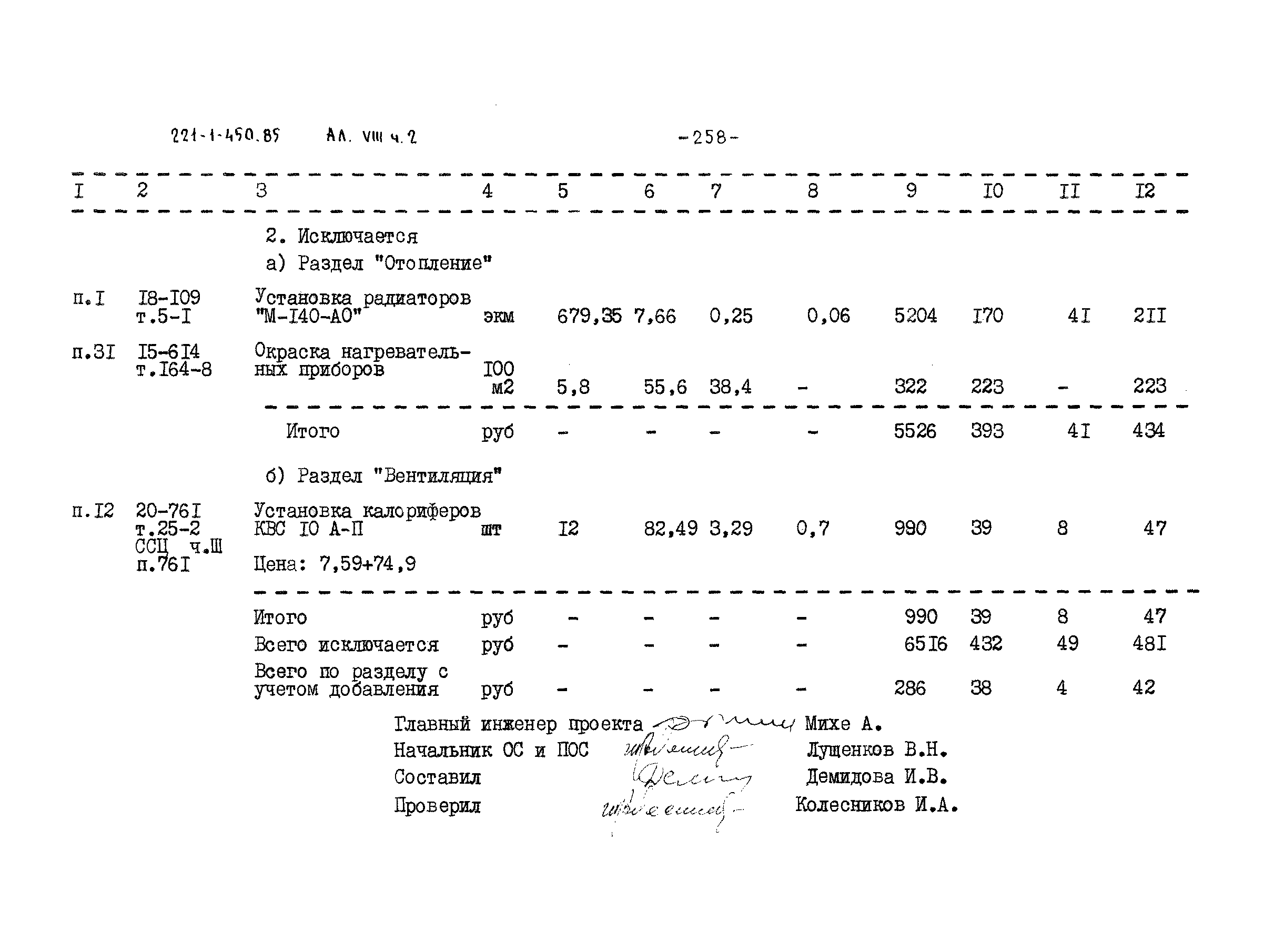 Типовой проект 221-1-450.85