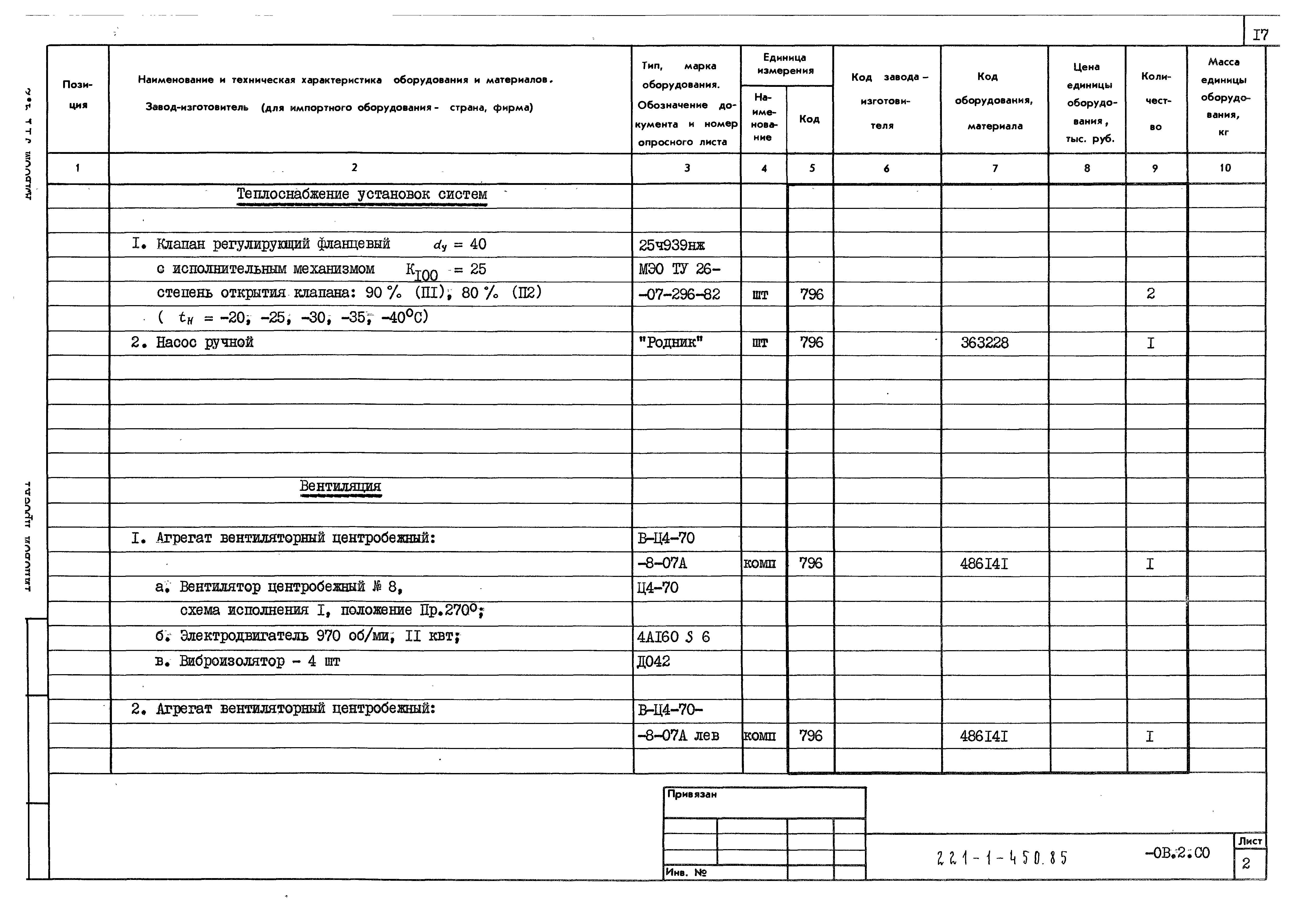 Типовой проект 221-1-450.85