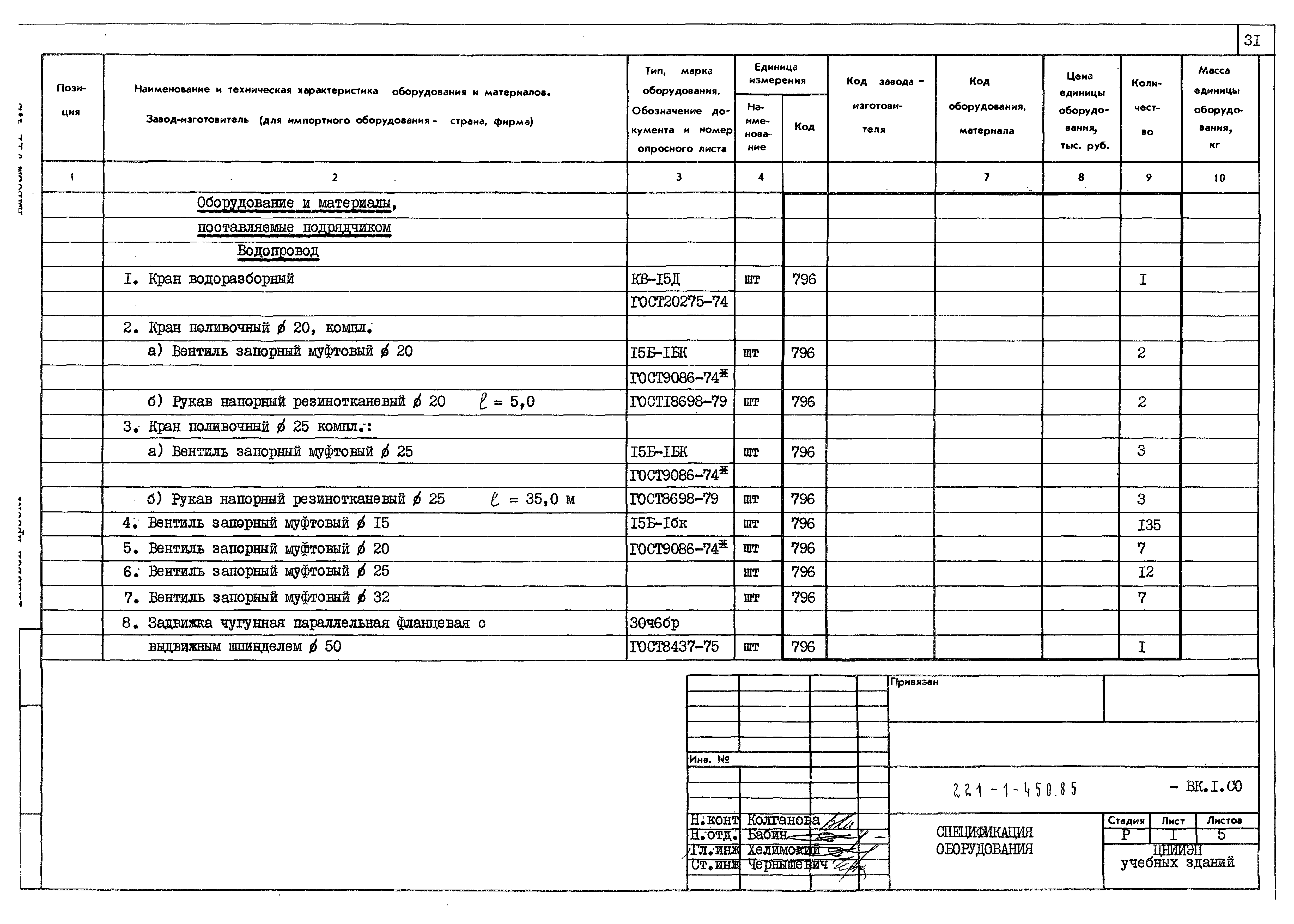 Типовой проект 221-1-450.85