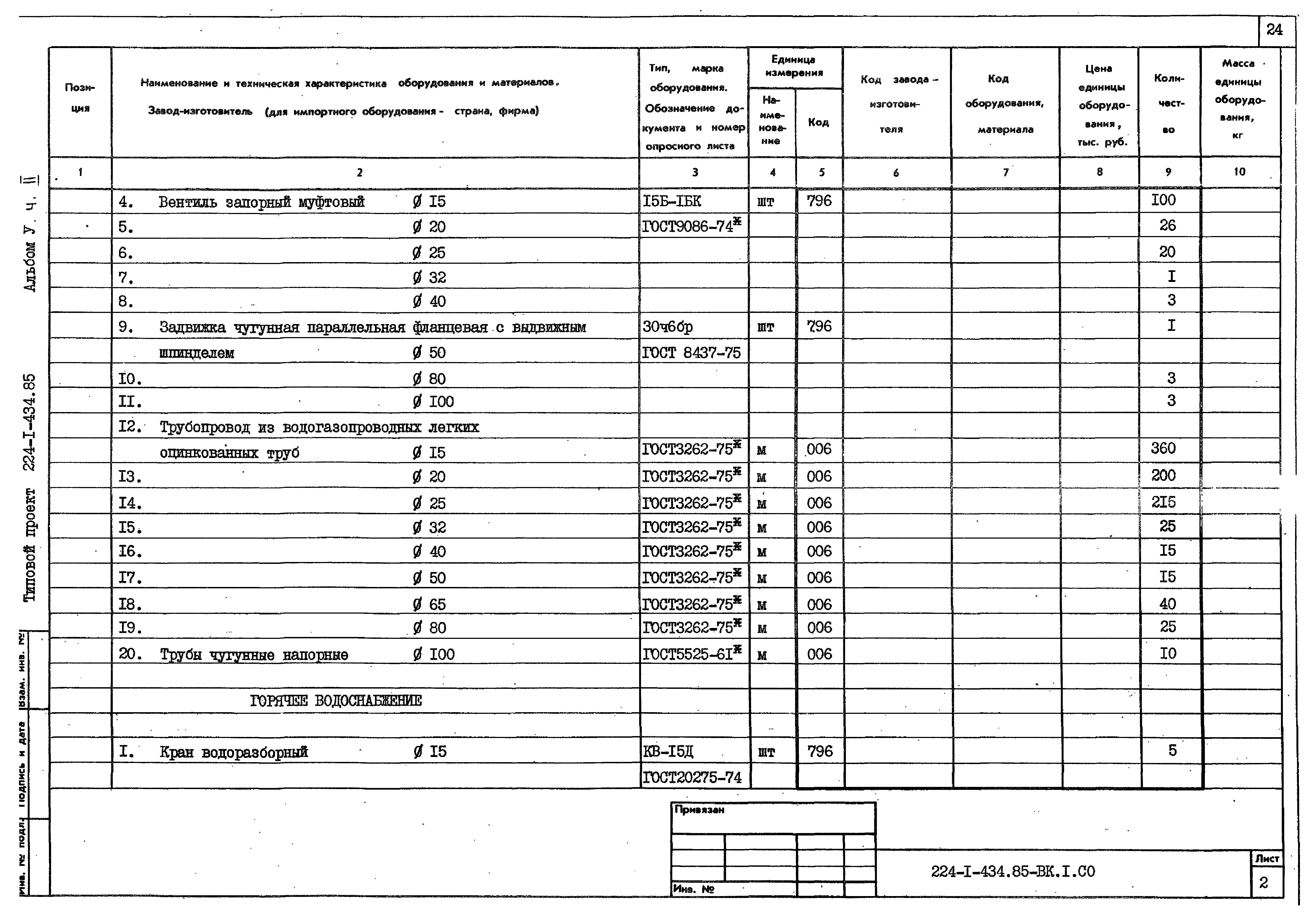 Типовой проект 224-1-434.85