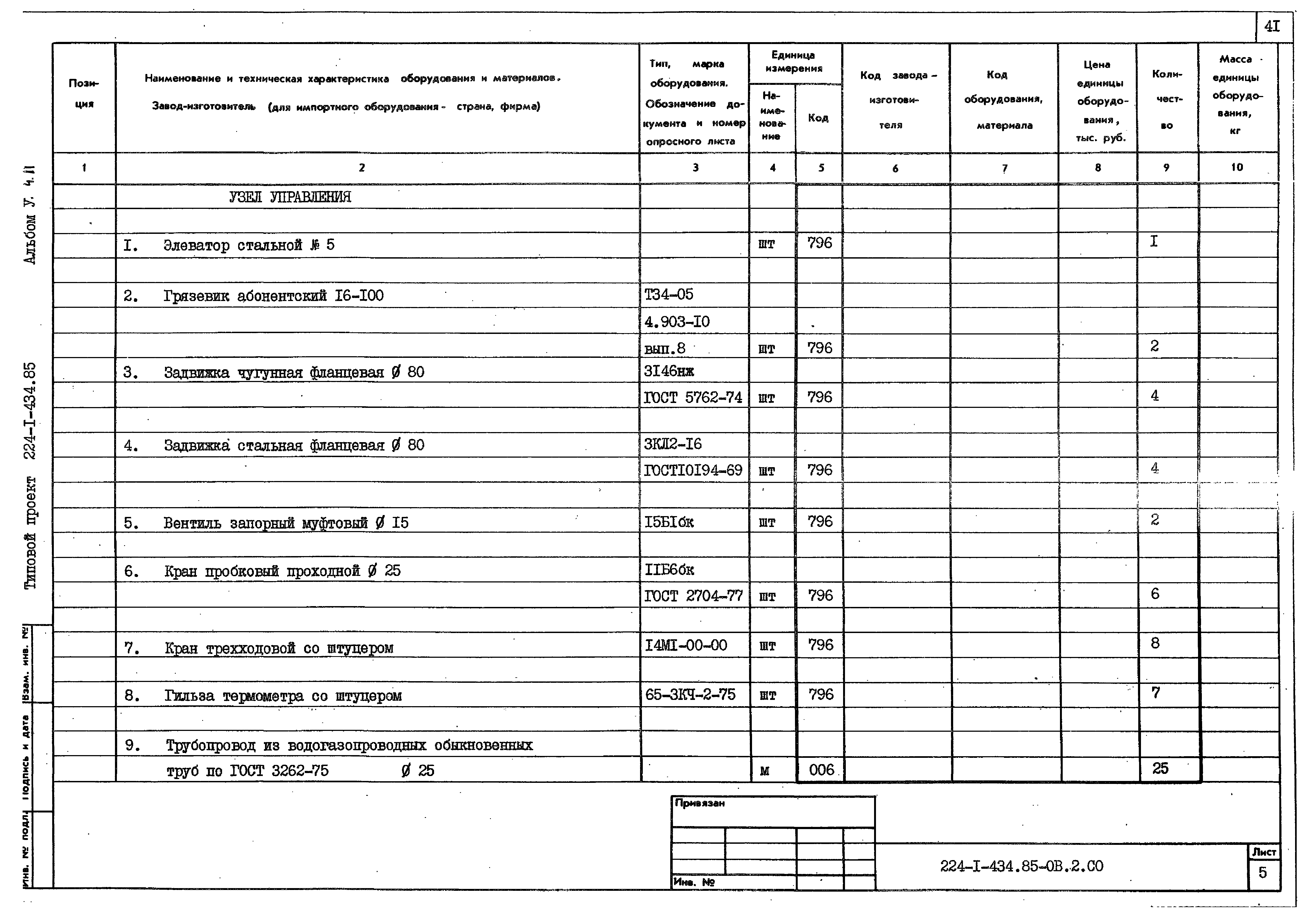 Типовой проект 224-1-434.85