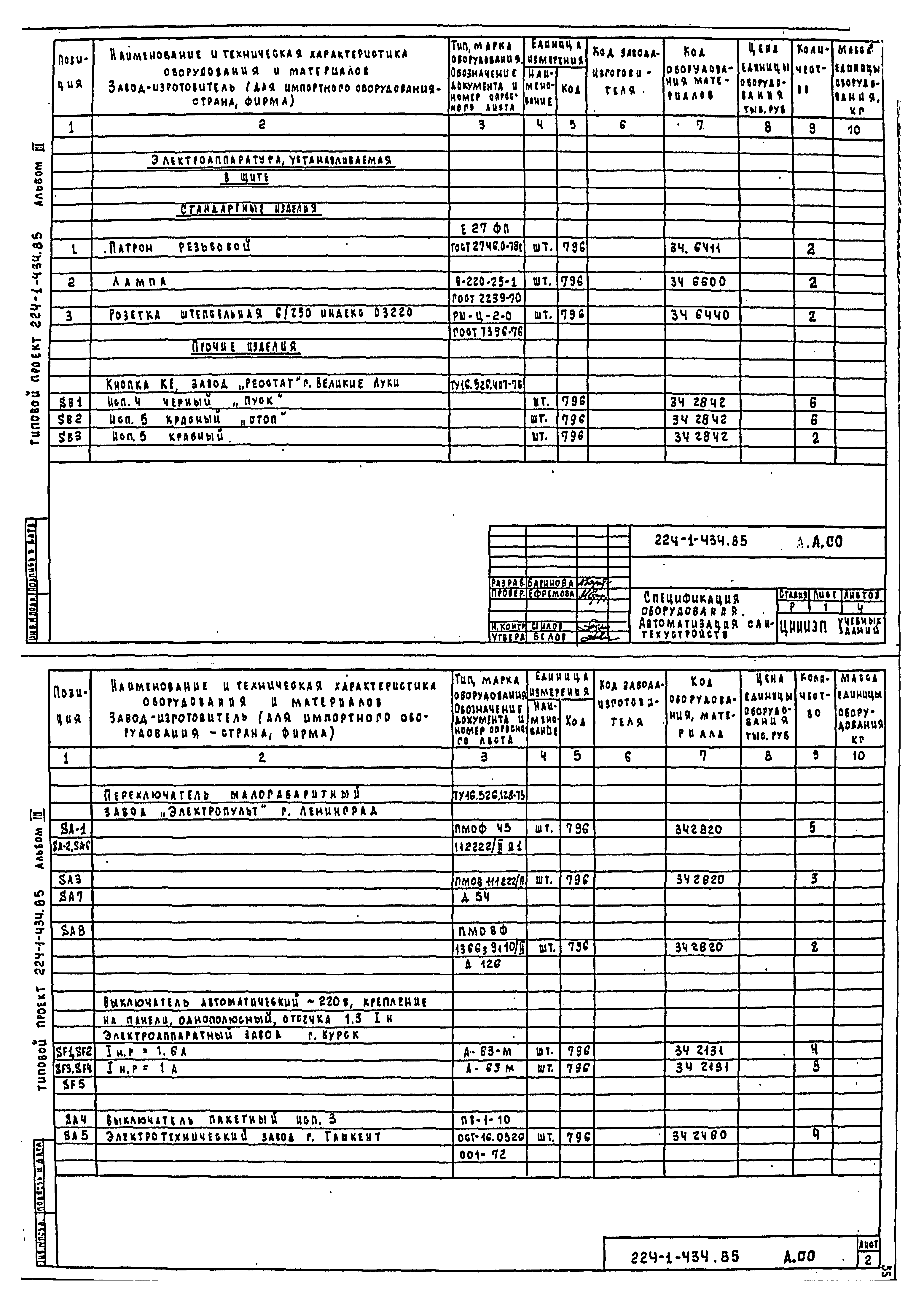 Типовой проект 224-1-434.85